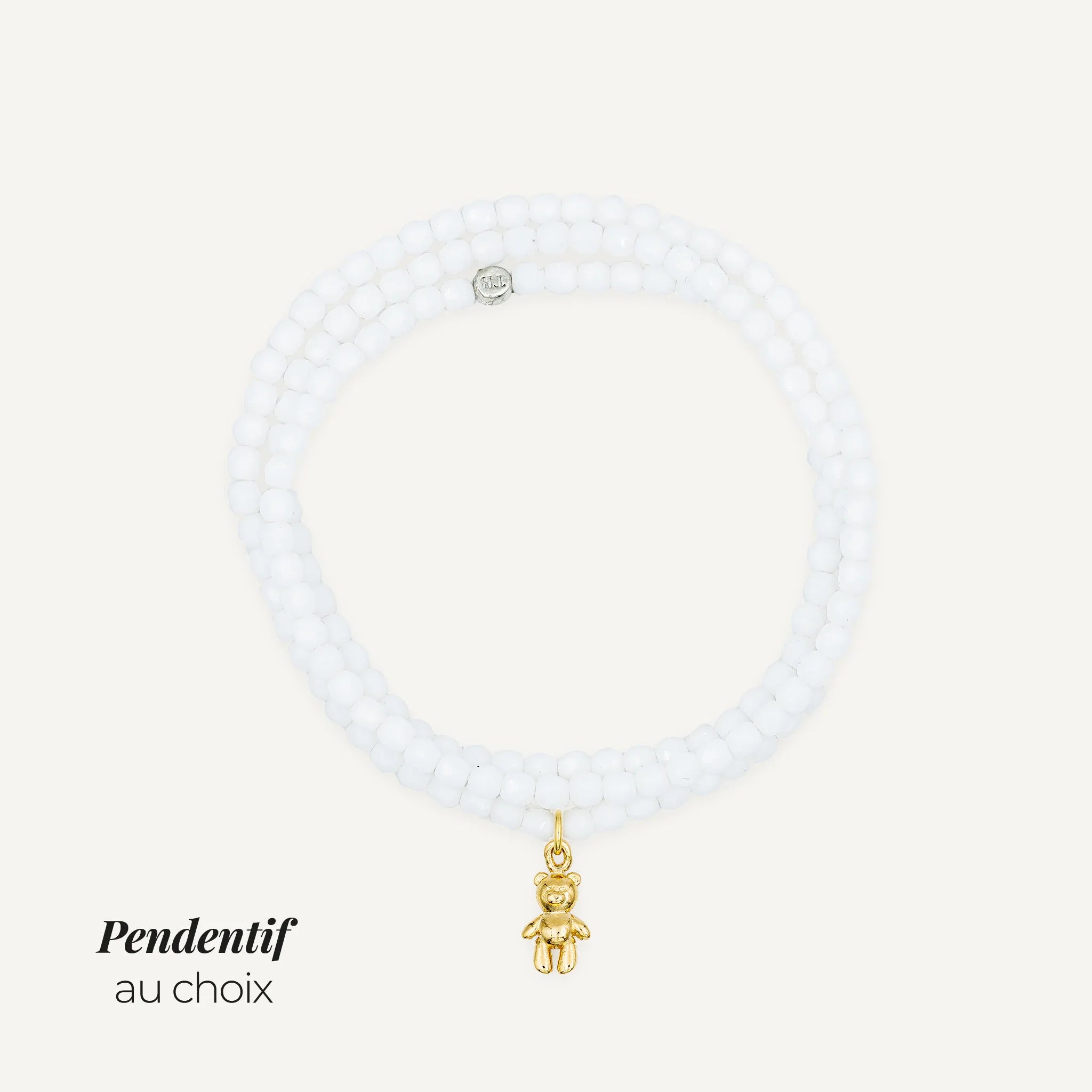 Collier-Bracelet Blanc