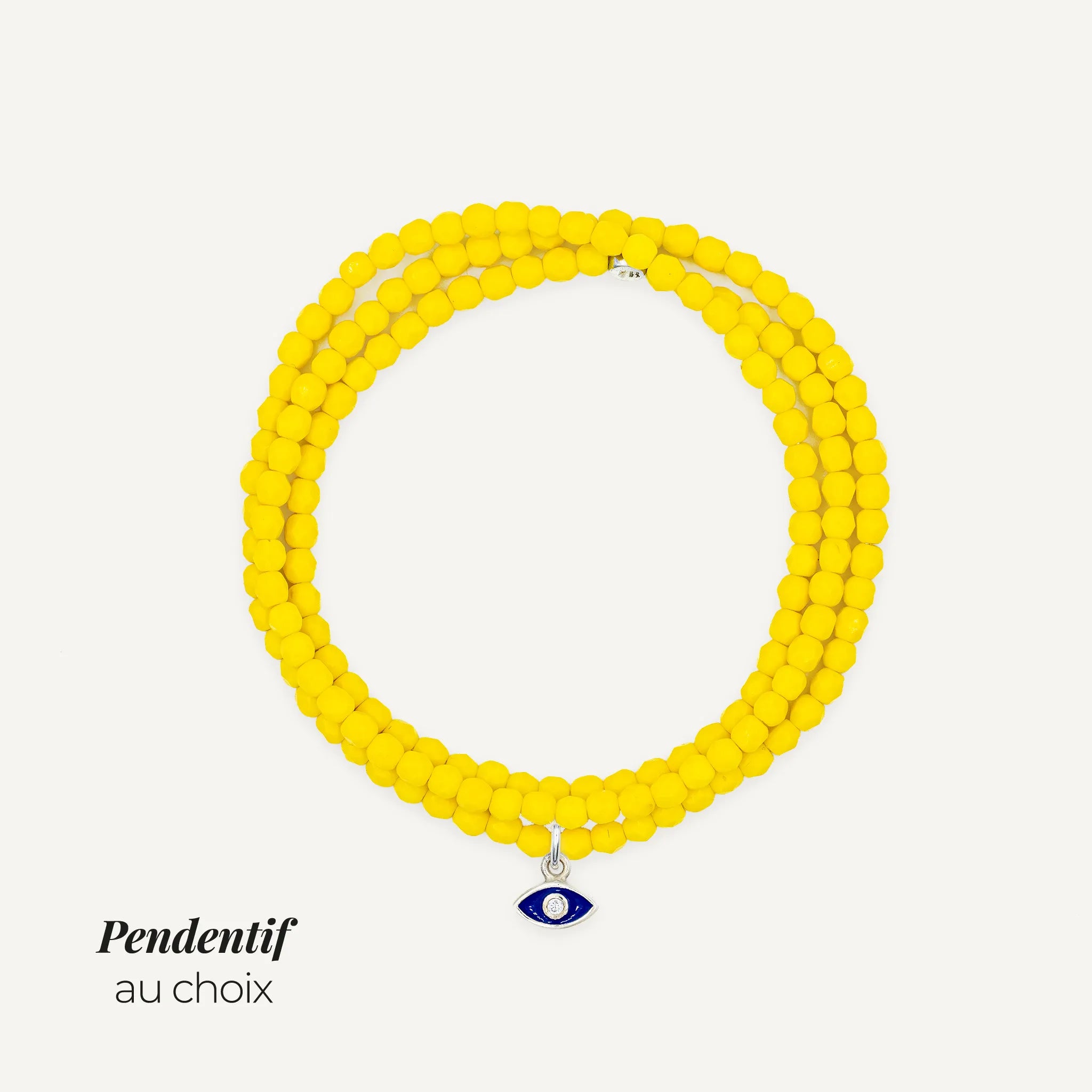 Collier-Bracelet Jaune Néon