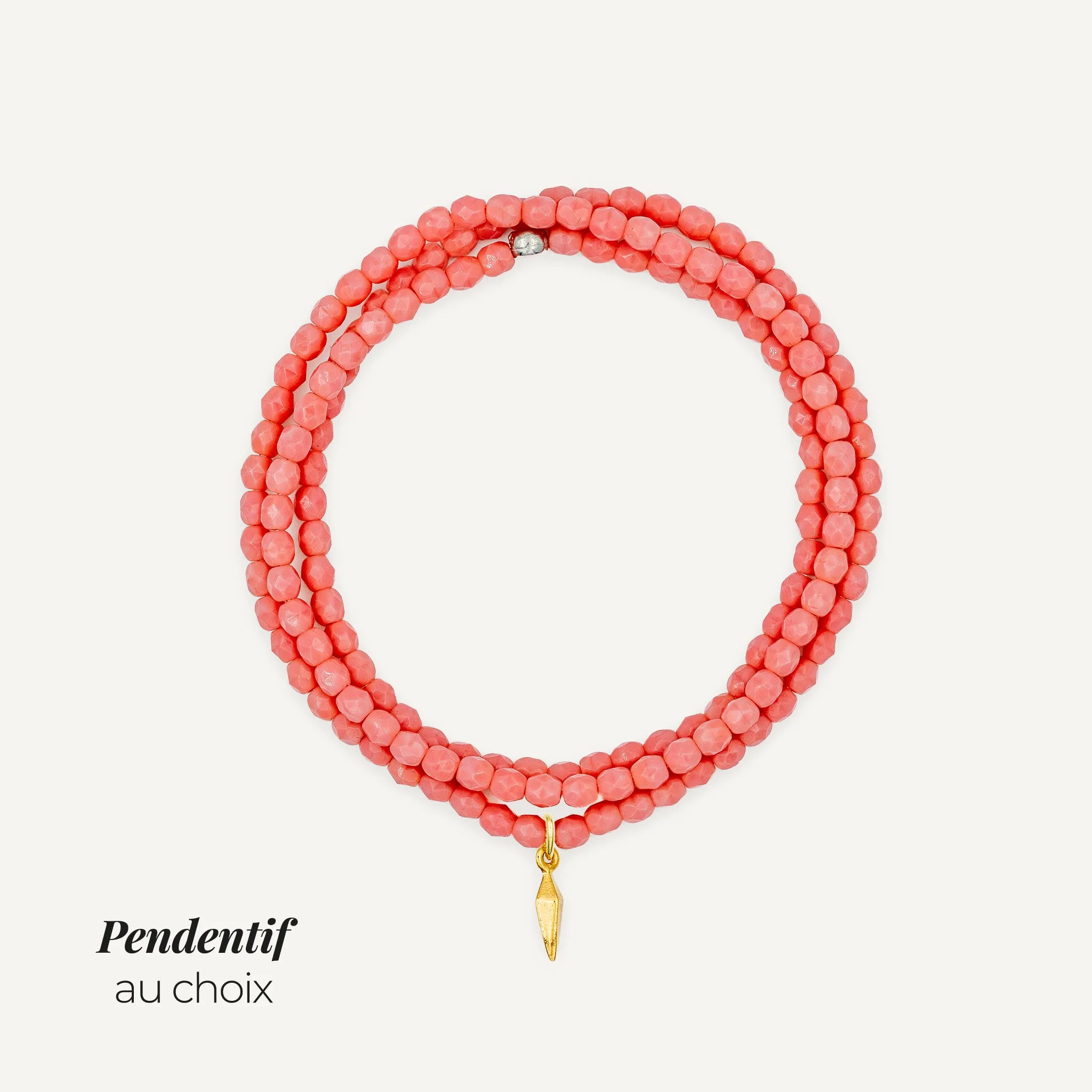 Collier-Bracelet Rose Poudré