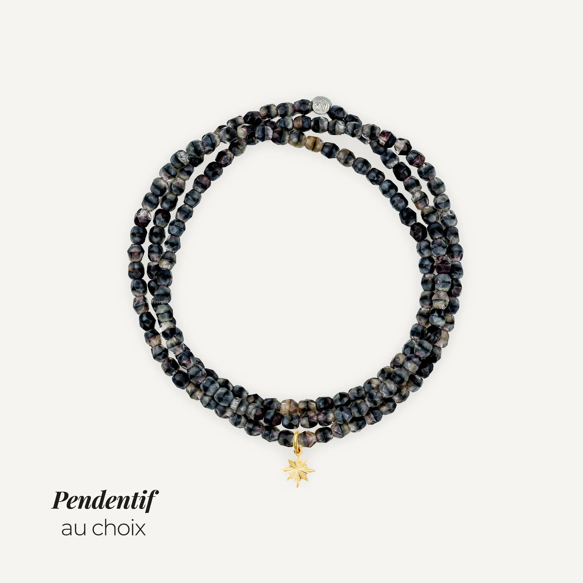 Marbled Grey Necklace-Bracelet