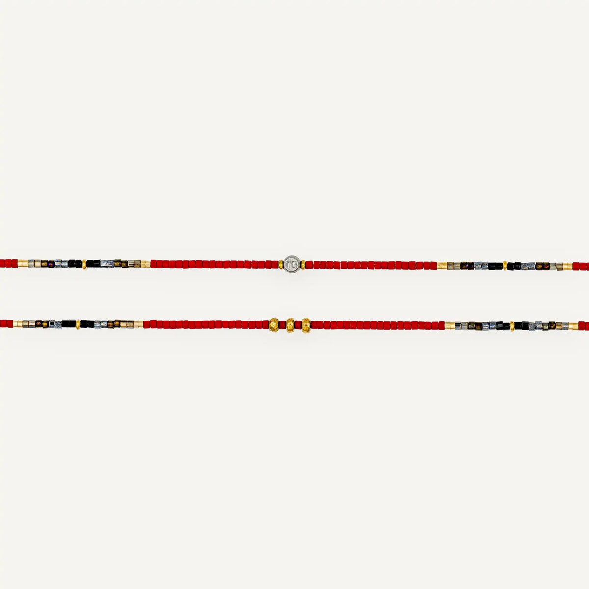 collier / bracelet ABBY 6 - Rouge - Têtes Blondes