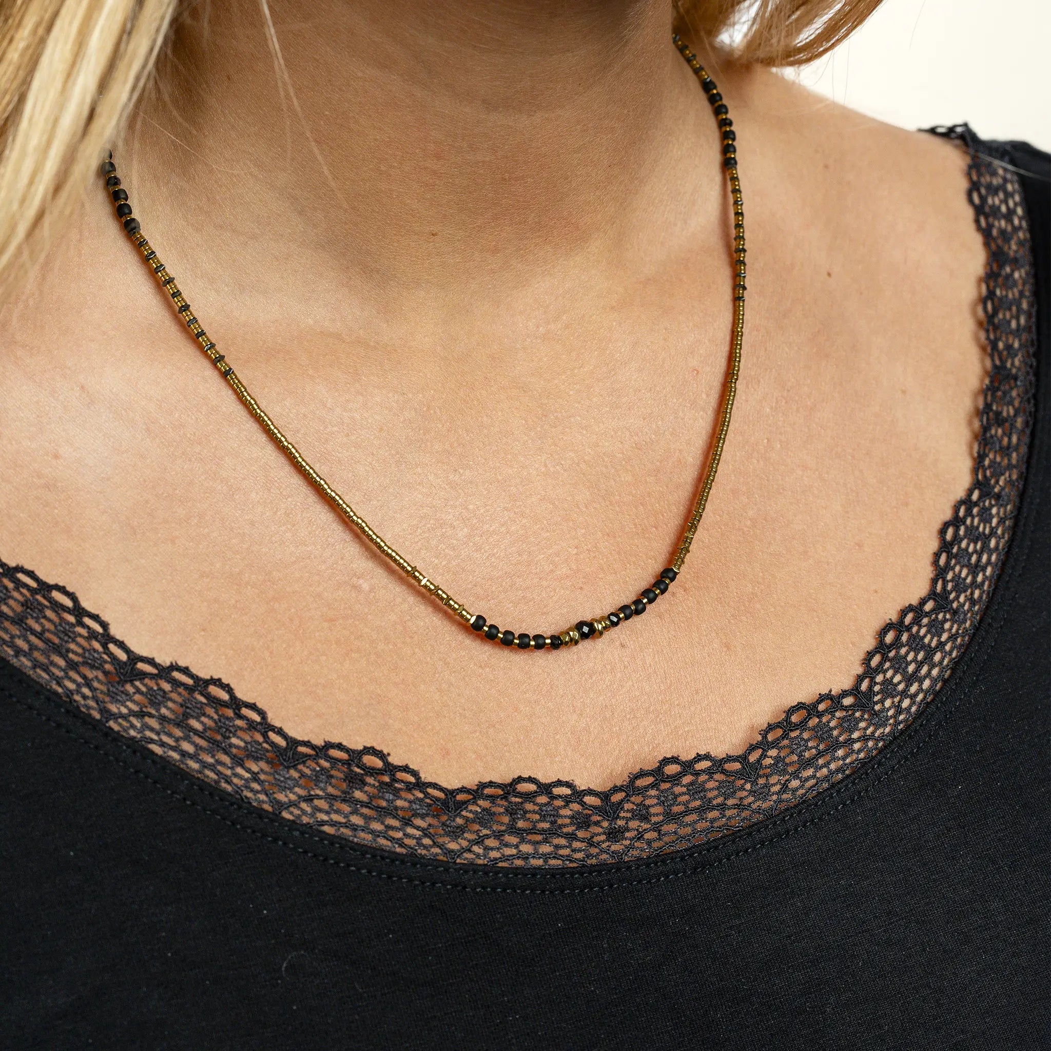 collier / bracelet ALICE 3 - Black - Têtes Blondes