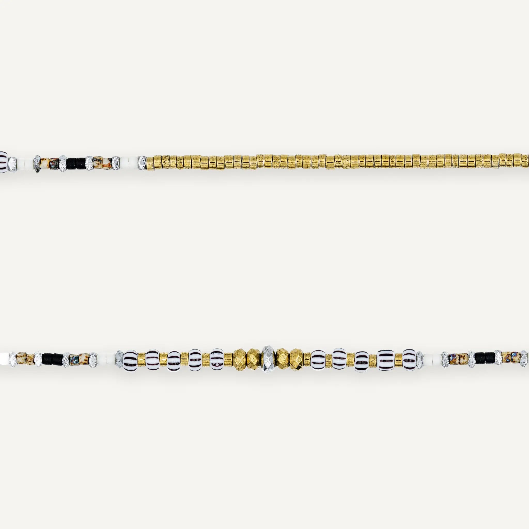 collier / bracelet ALICE 6 Slim - Gold & Coconut - Têtes Blondes