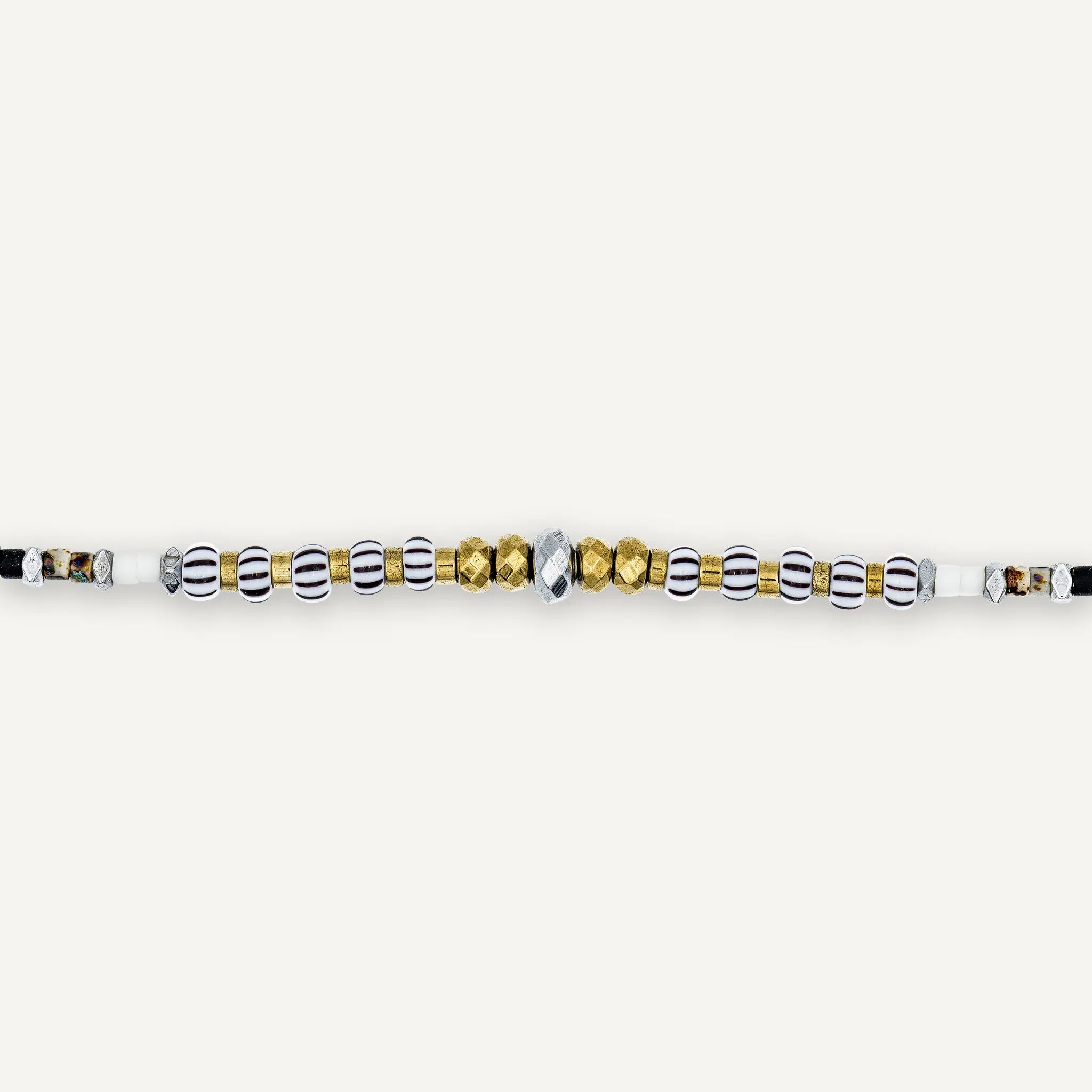 collier / bracelet ALICE - Hématite & Rocaille - Têtes Blondes