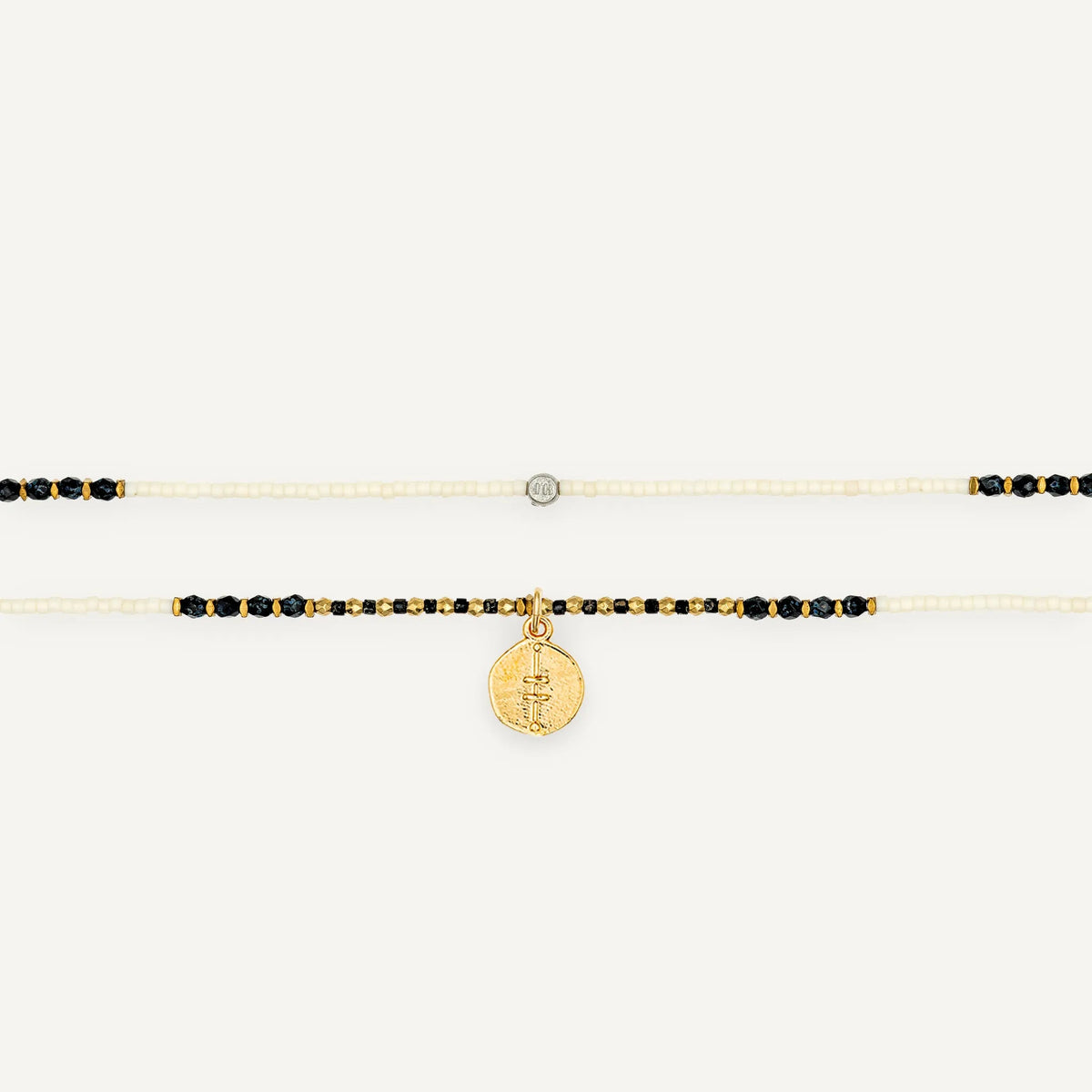 collier / bracelet ALIGNEMENT 3 - Vanille - Têtes Blondes