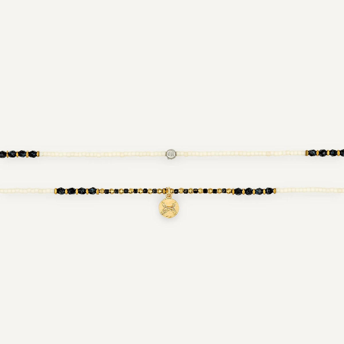 collier / bracelet ALIGNEMENT 3 - Vanille - Têtes Blondes