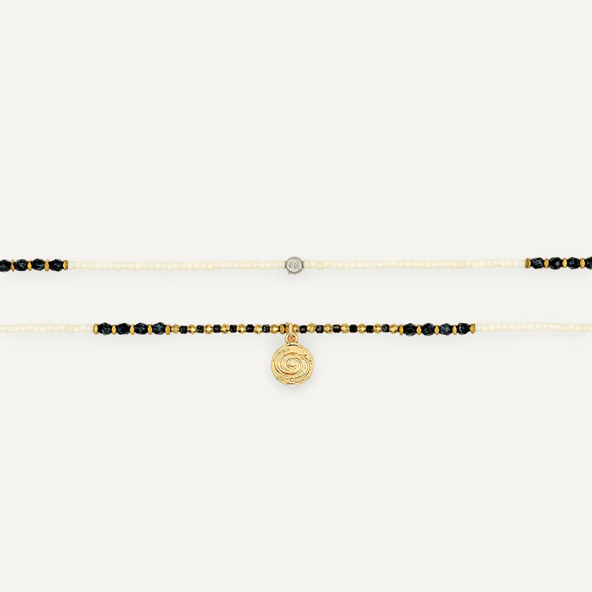 collier / bracelet ALIGNEMENT 3 - Vanille - Têtes Blondes