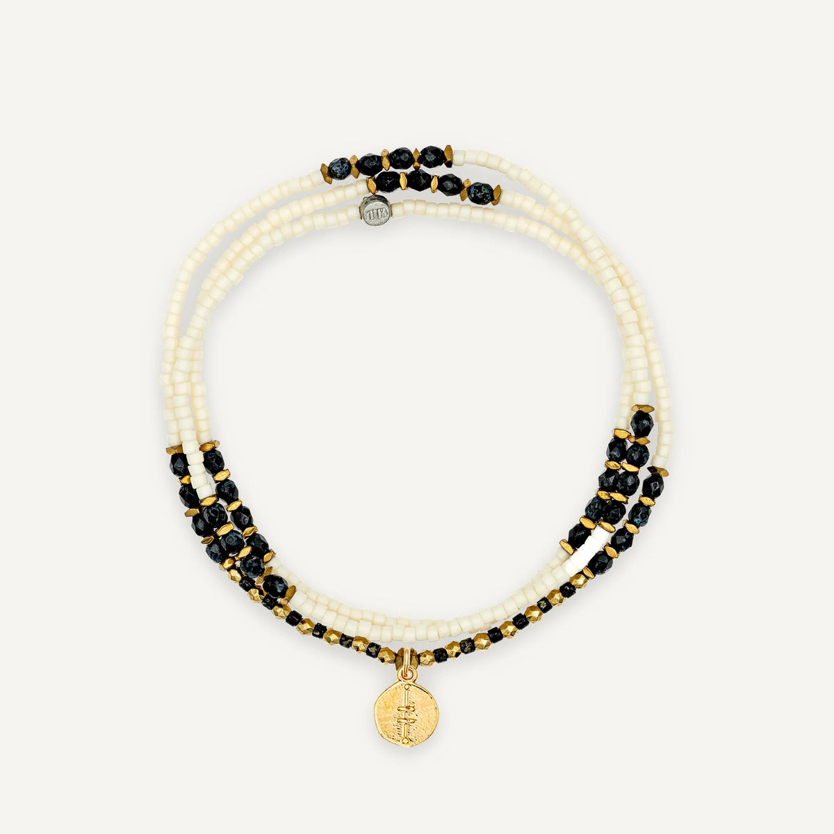 collier / bracelet ALIGNEMENT 3 - Vanille - Têtes Blondes