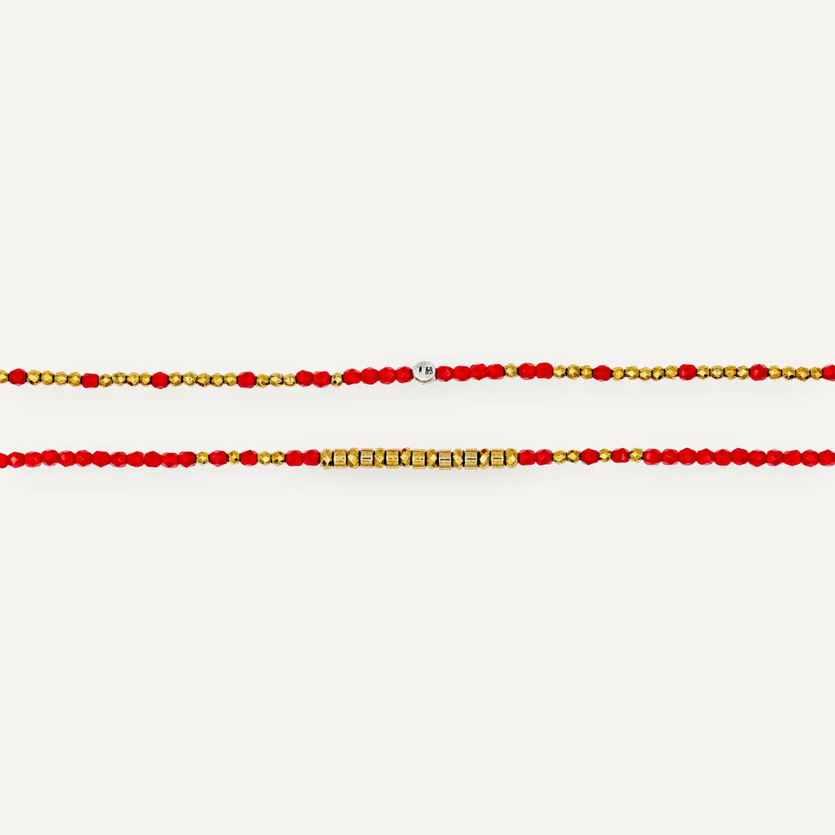 collier / bracelet ALINE 3 - Rouge - Têtes Blondes