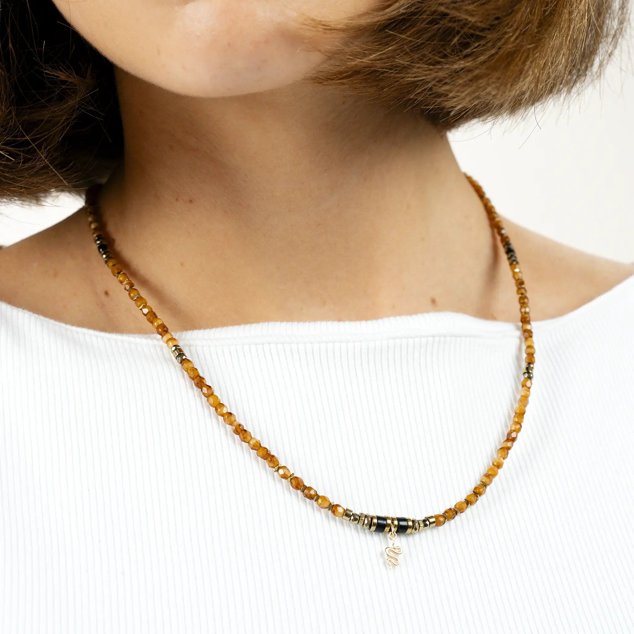 collier / bracelet ANA - Caramel - Têtes Blondes