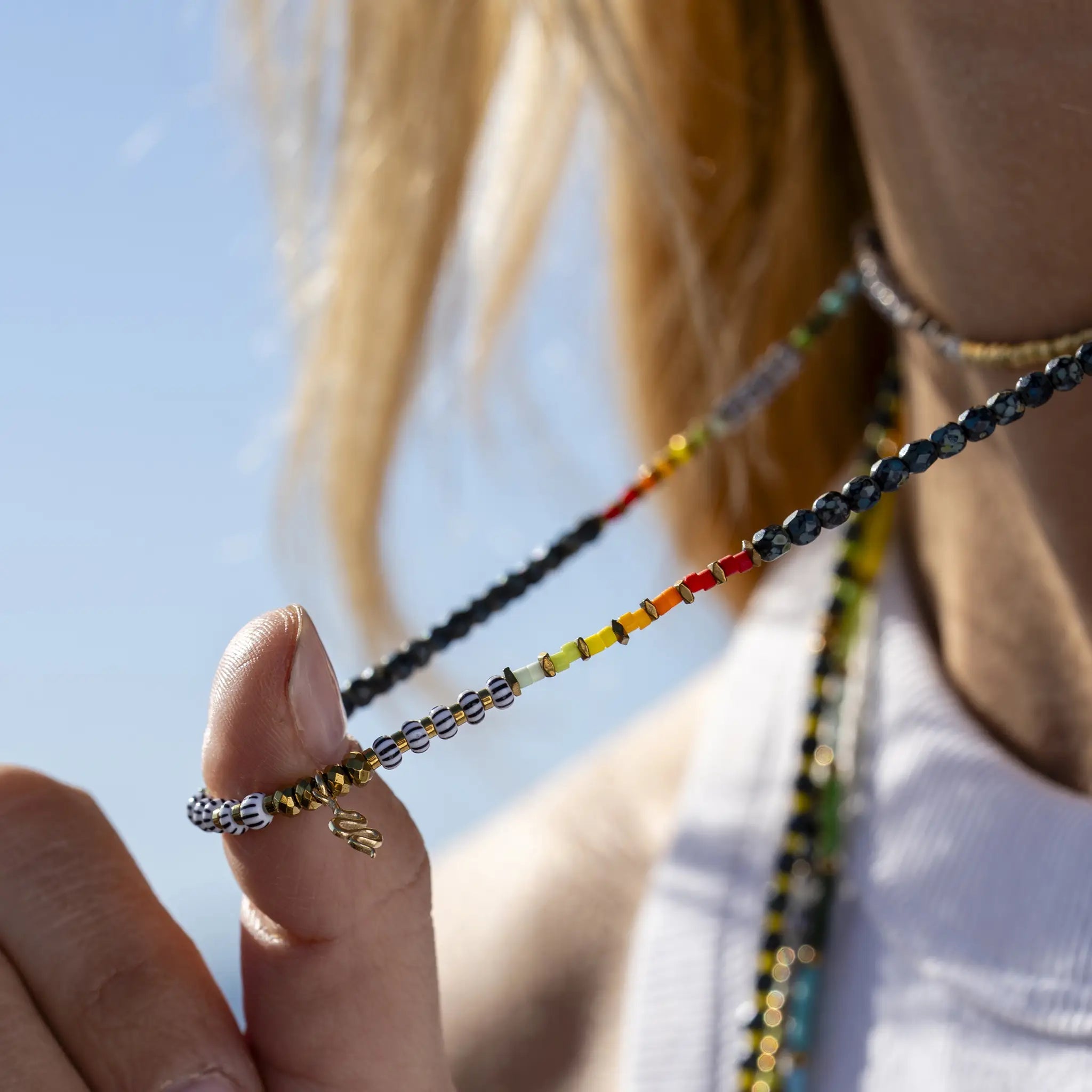 collier / bracelet ANA - Noir Rock Rainbow - Têtes Blondes