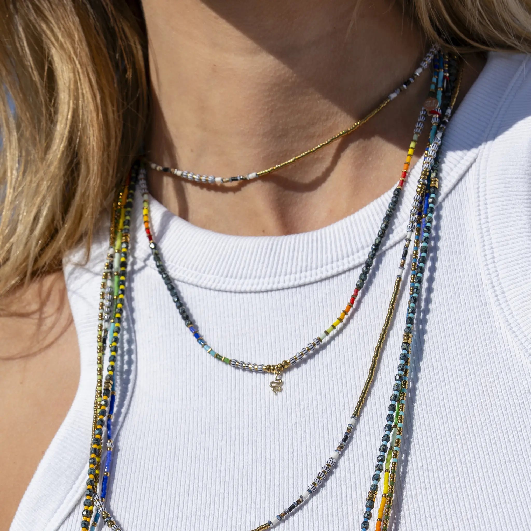 collier / bracelet ANA - Noir Rock Rainbow - Têtes Blondes