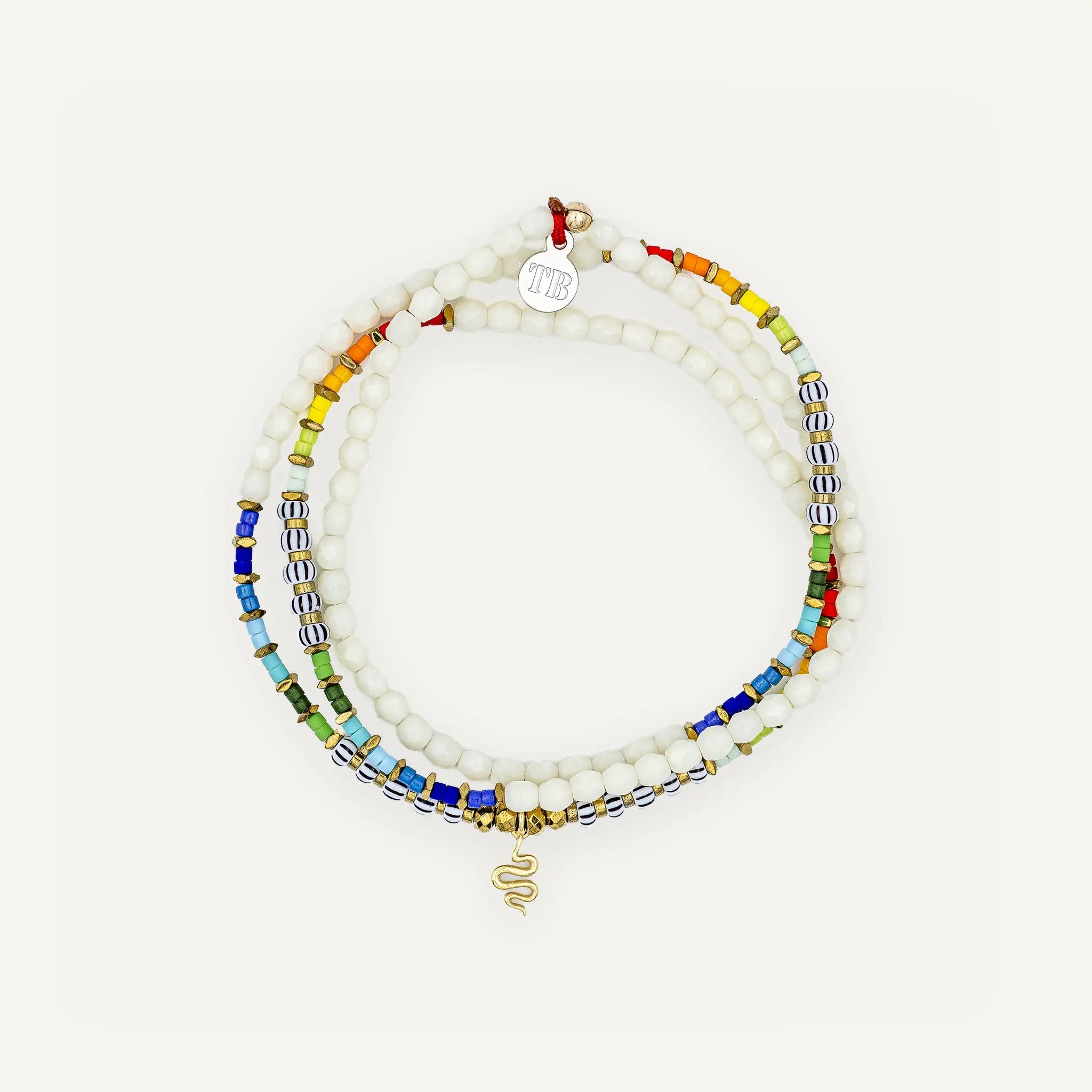 collier / bracelet ANA - Vanille Rainbow - Têtes Blondes