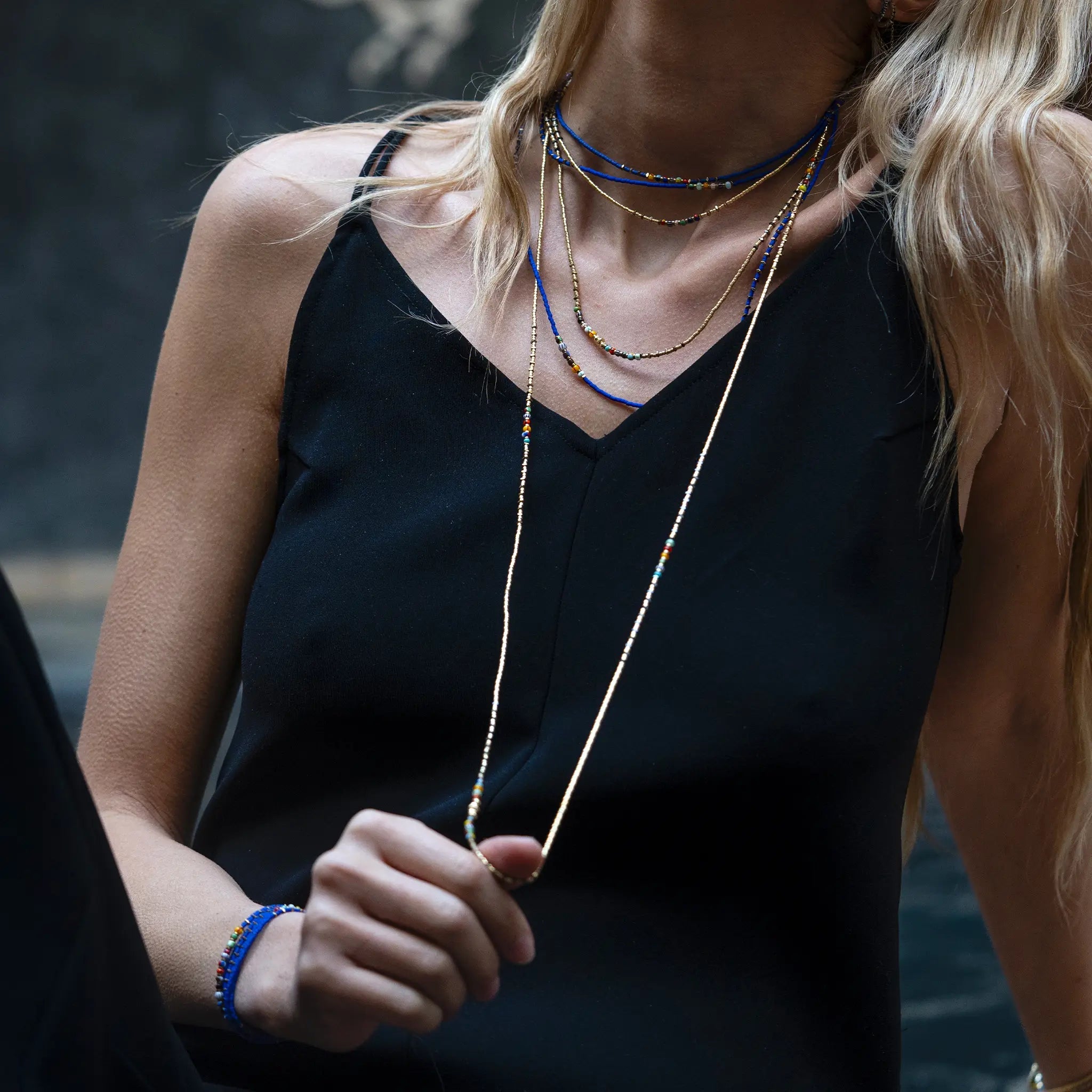 collier / bracelet ANDY Cobalt - Têtes Blondes