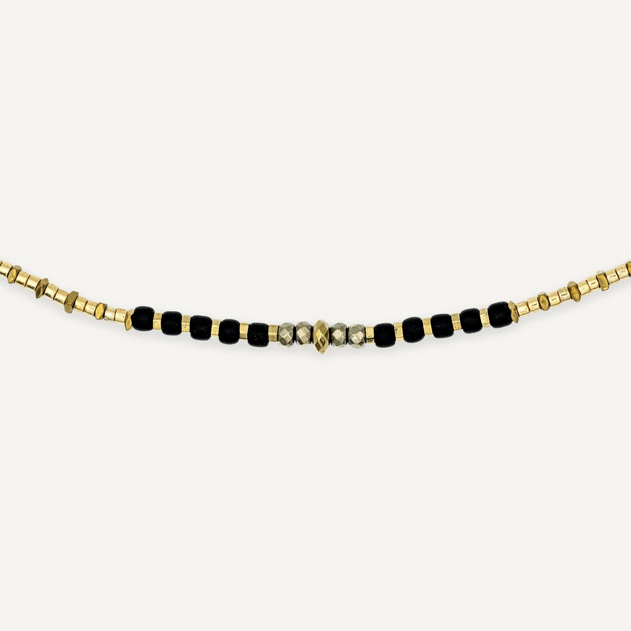 collier / bracelet ANDY Gold 3 - Black - Têtes Blondes