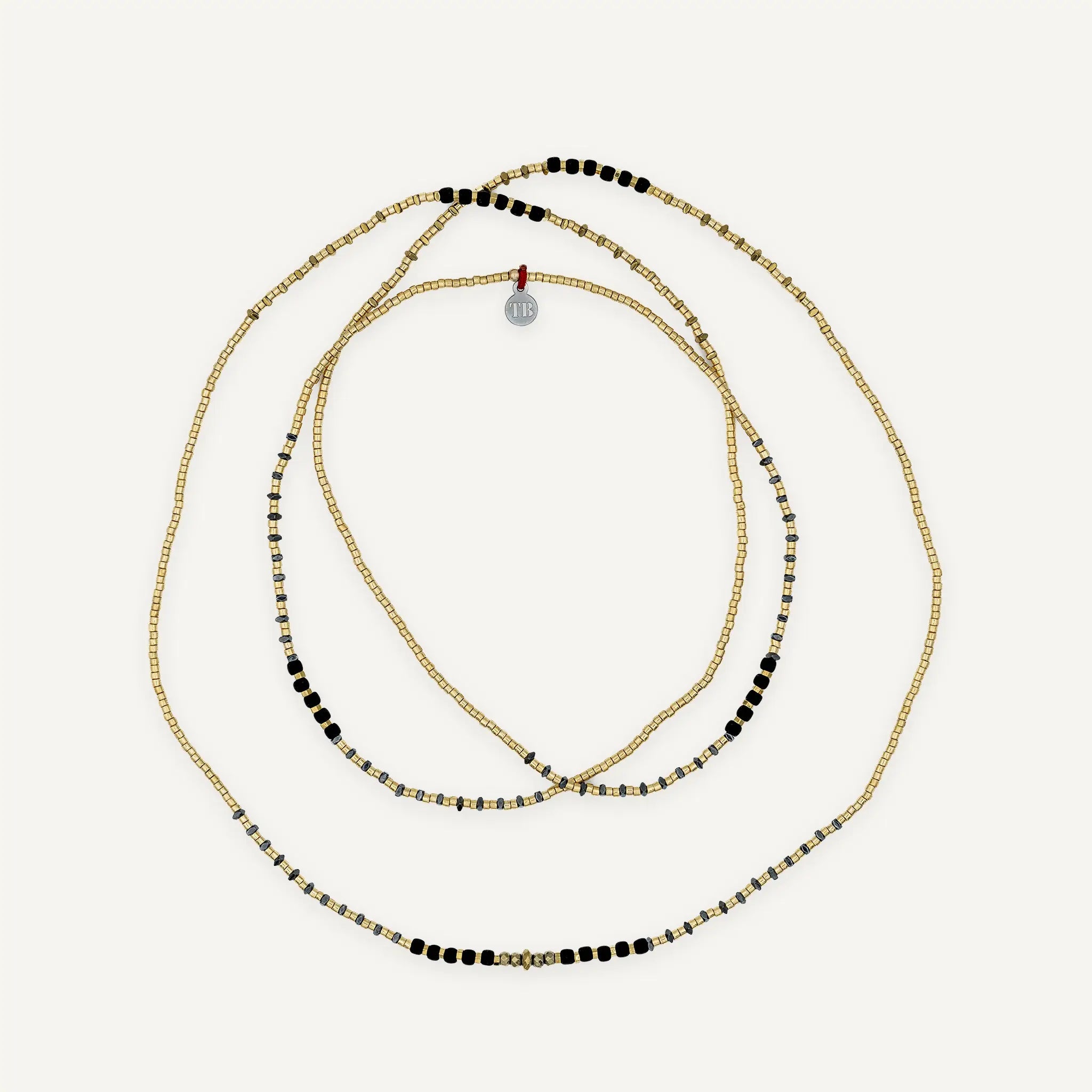 collier / bracelet ANDY Gold 6 - Black - Têtes Blondes