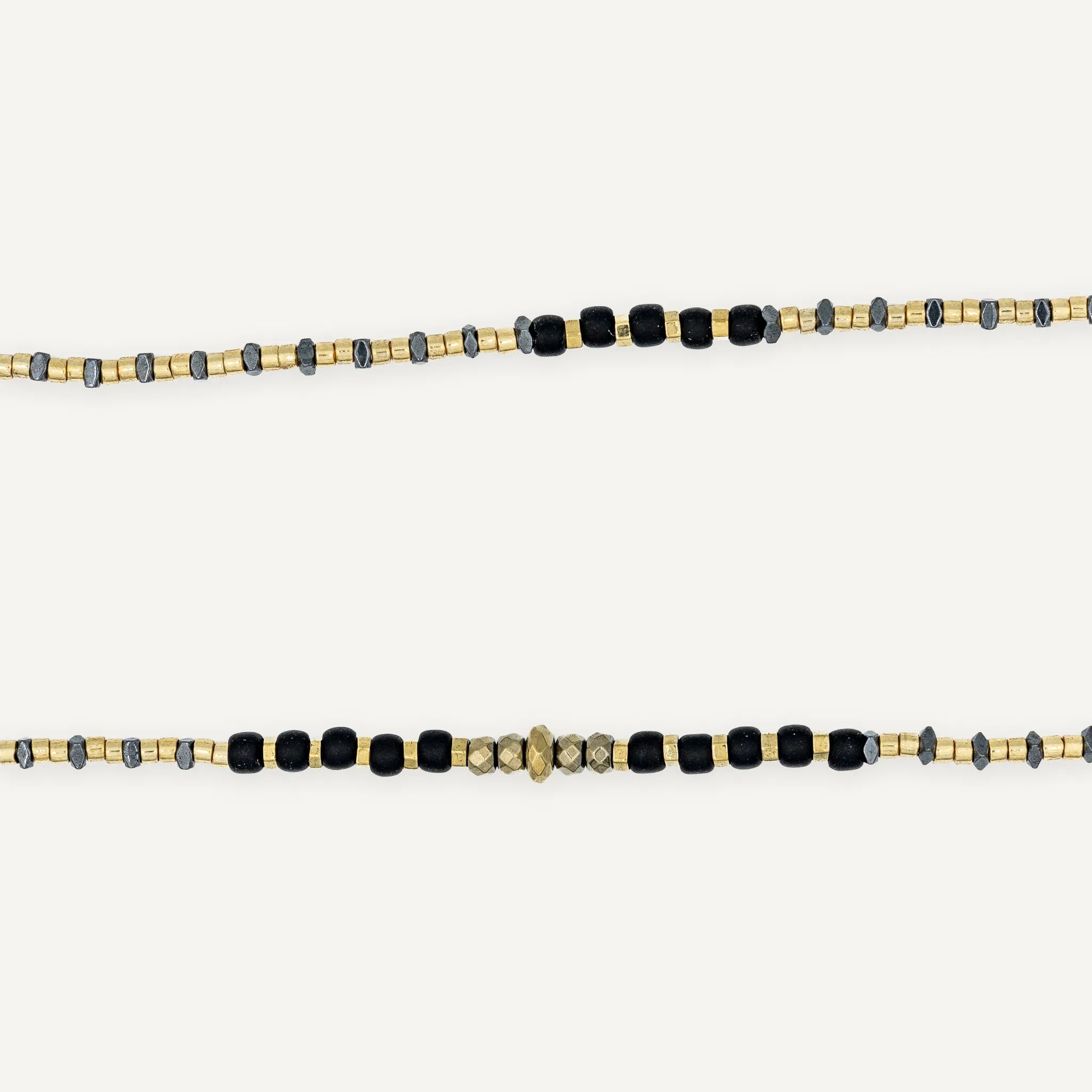 collier / bracelet ANDY Gold 6 - Black - Têtes Blondes