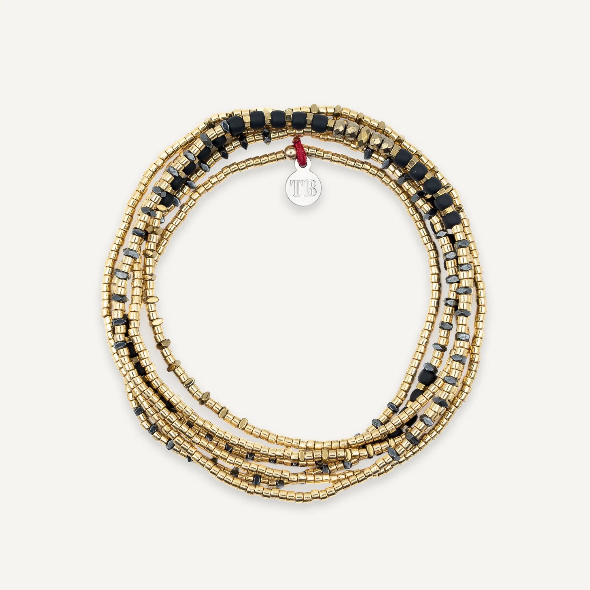 collier / bracelet ANDY Gold 6 - Black - Têtes Blondes