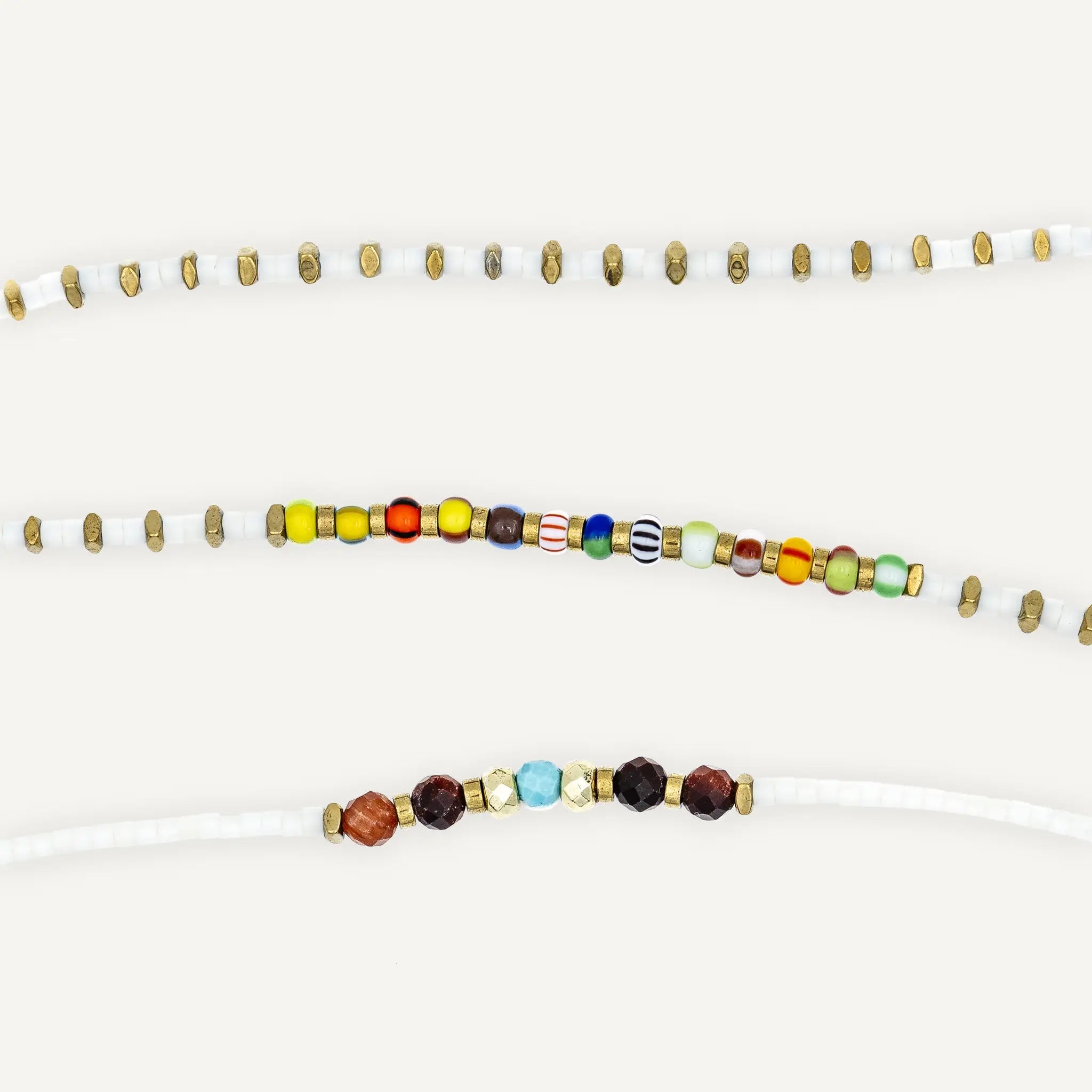 collier / bracelet ANDY Vanille 6 - Têtes Blondes