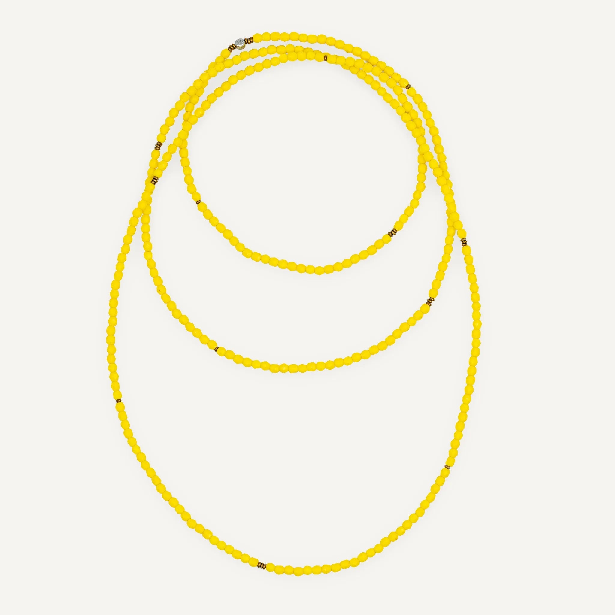 collier / bracelet ANNE - Jaune Néon - Têtes Blondes