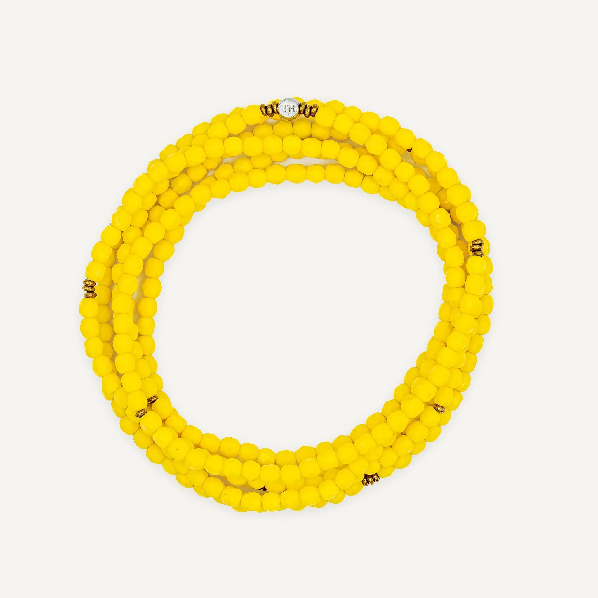 collier / bracelet ANNE - Jaune Néon - Têtes Blondes