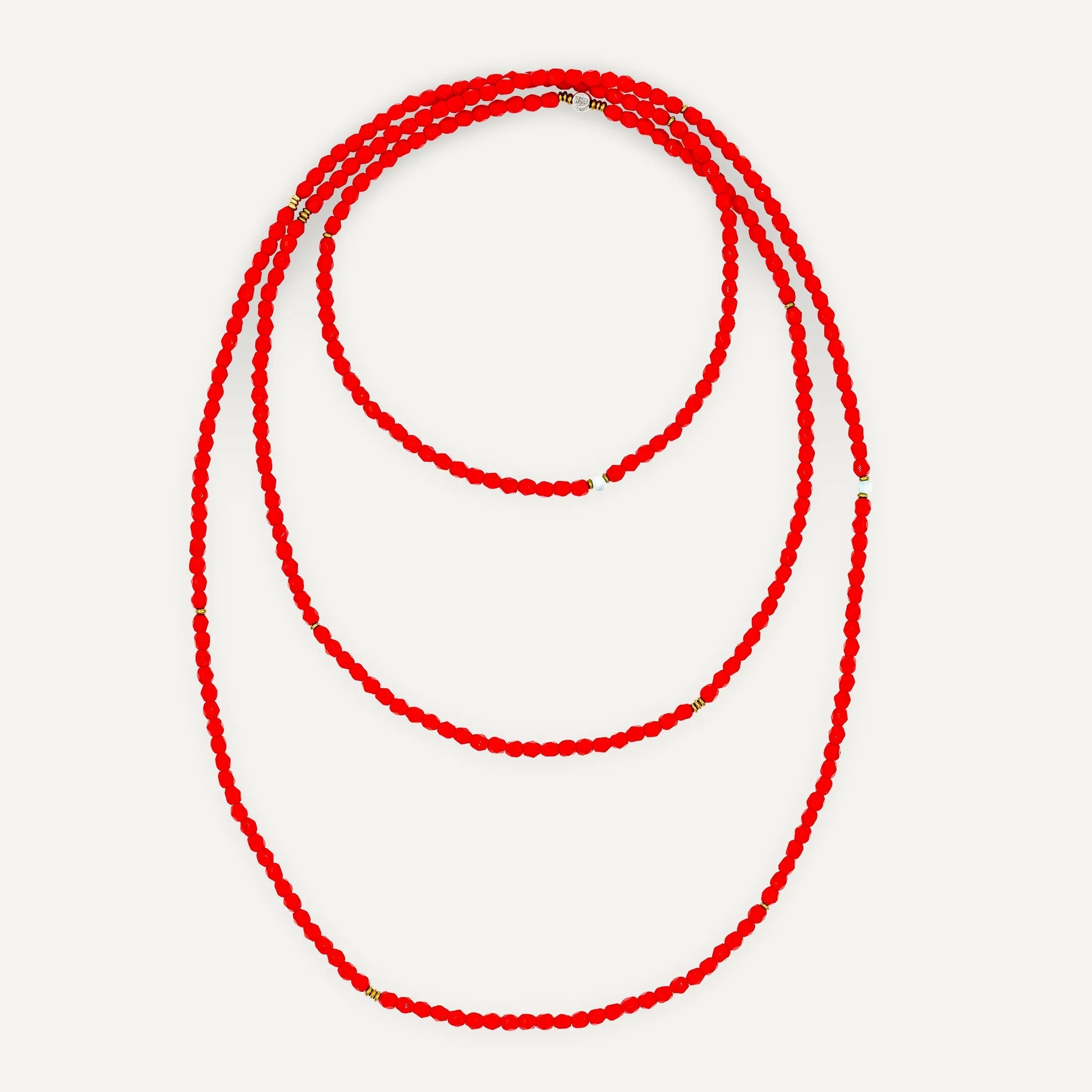 collier / bracelet ANNE - Rouge - Têtes Blondes
