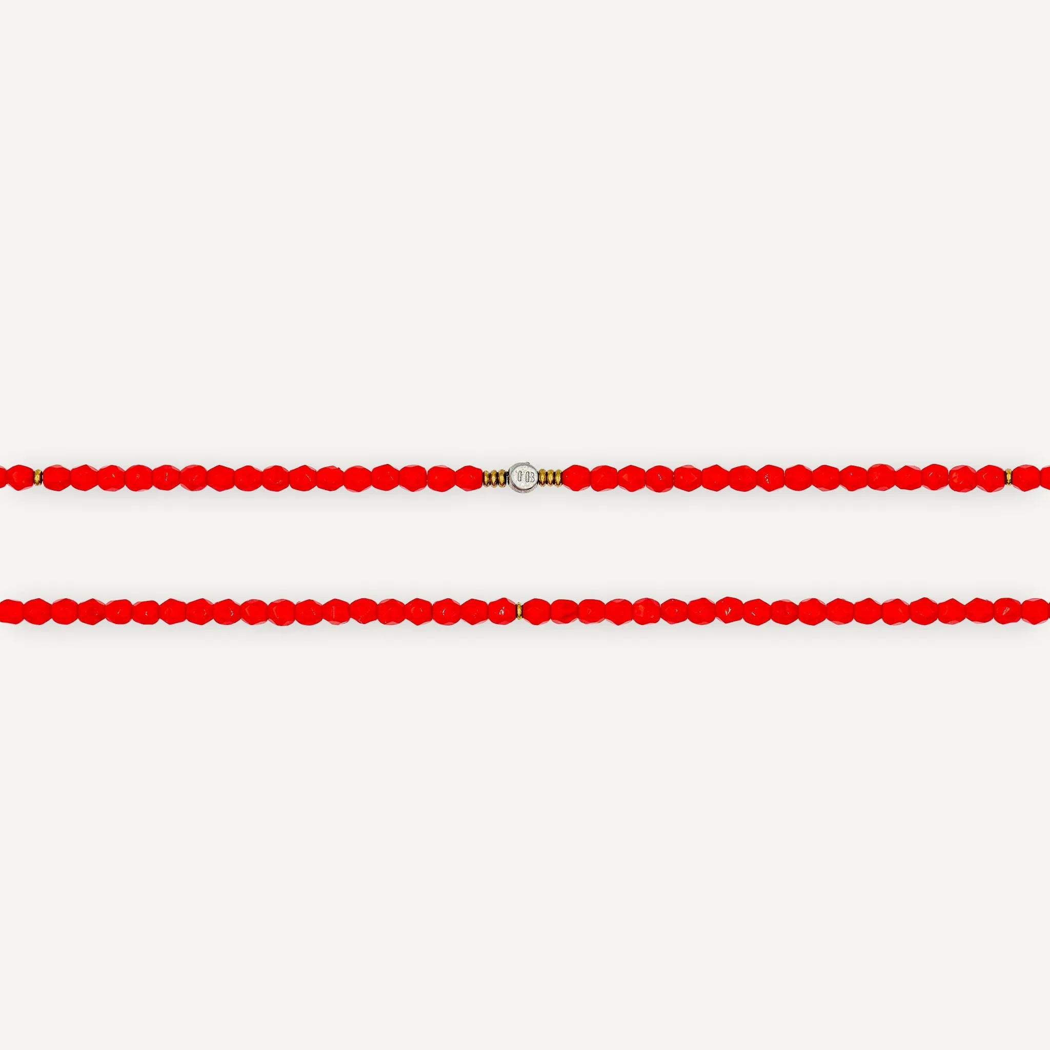 collier / bracelet ANNE - Rouge - Têtes Blondes