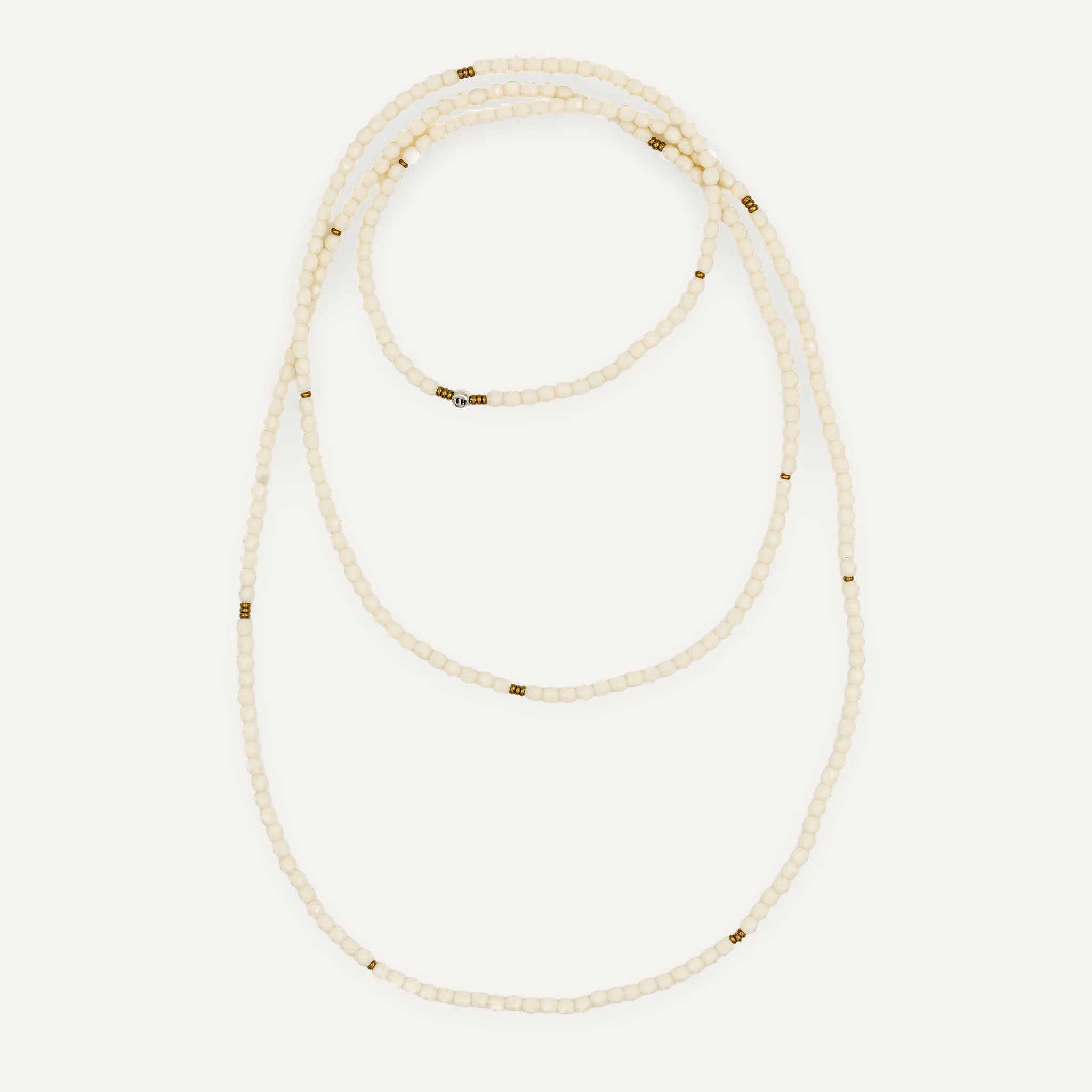 collier / bracelet ANNE - Vanille - Têtes Blondes