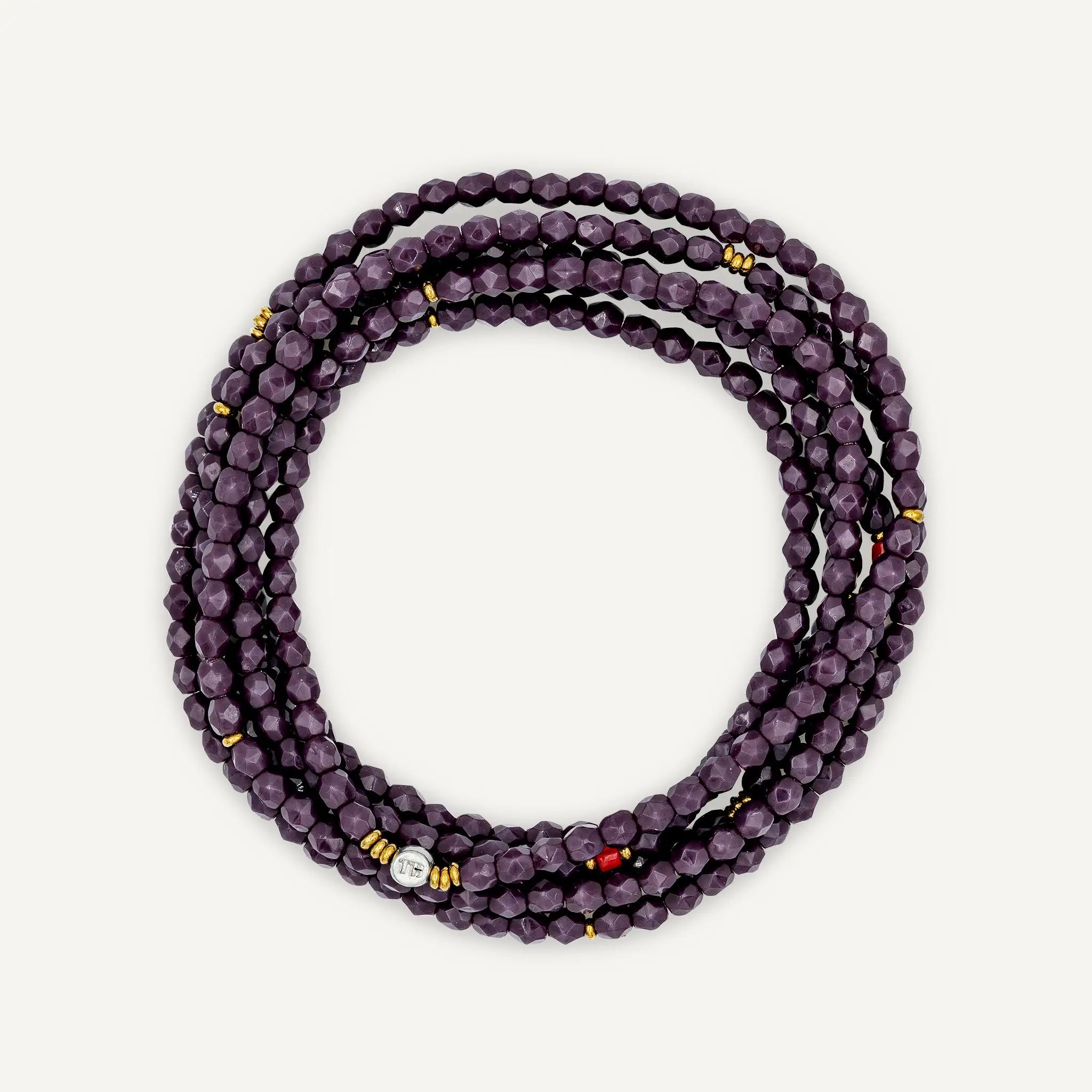 collier / bracelet ANNE - Violet - Têtes Blondes