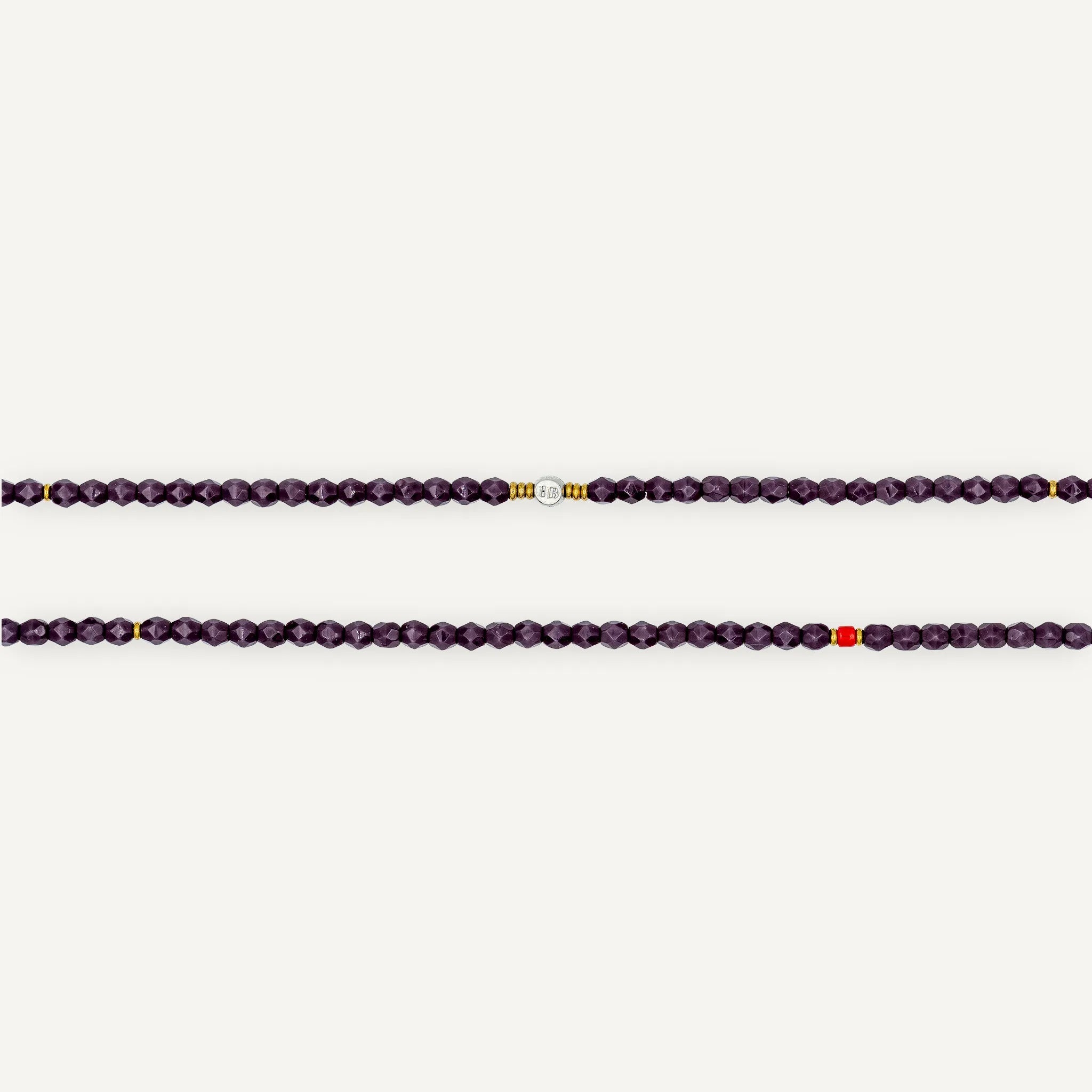 collier / bracelet ANNE - Violet - Têtes Blondes