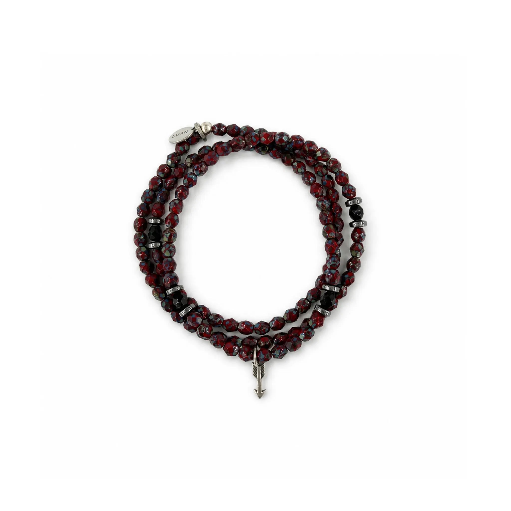 collier / bracelet ARROW 3 - Rouge Marbré - Têtes Blondes