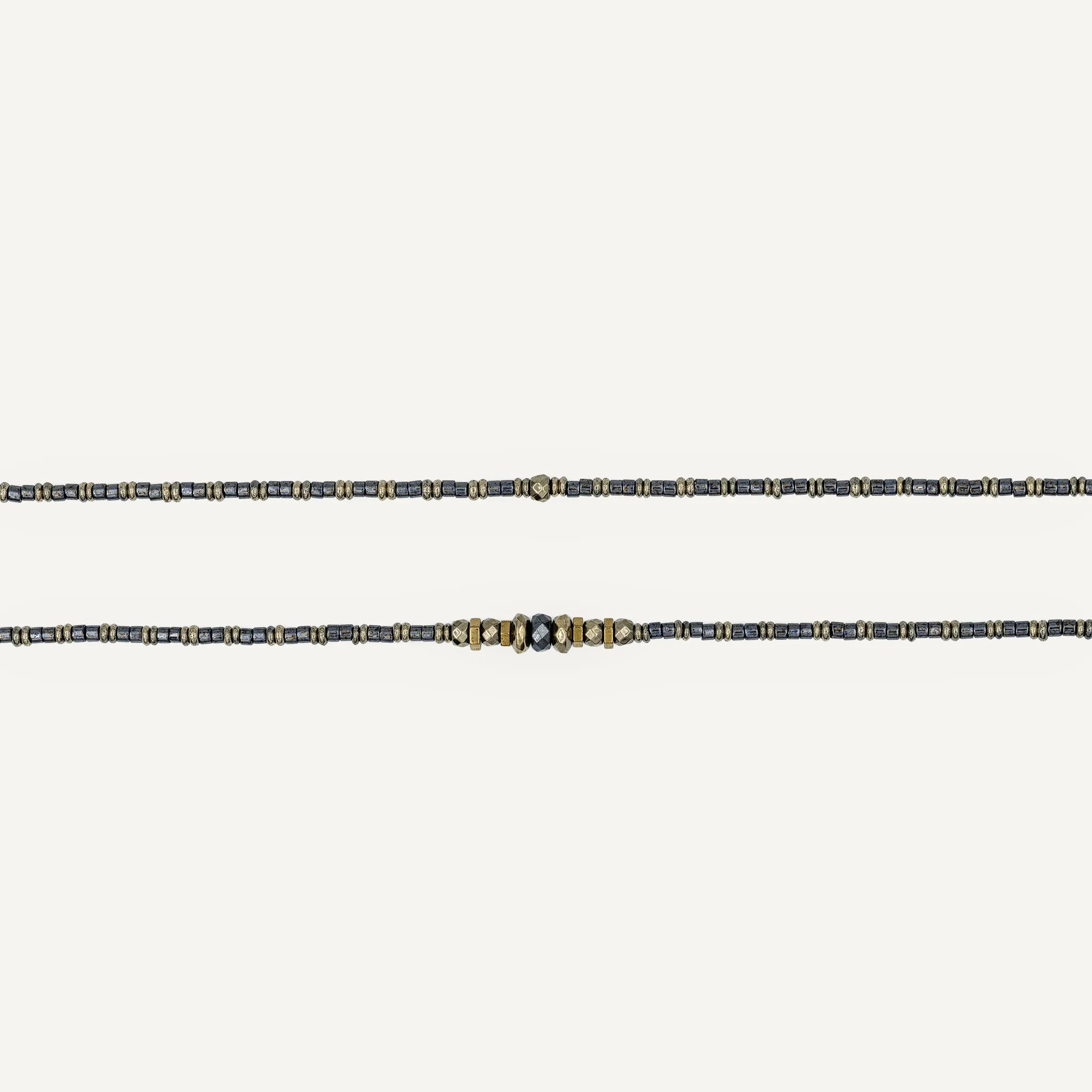 collier / bracelet AURA - Black Metal - Têtes Blondes