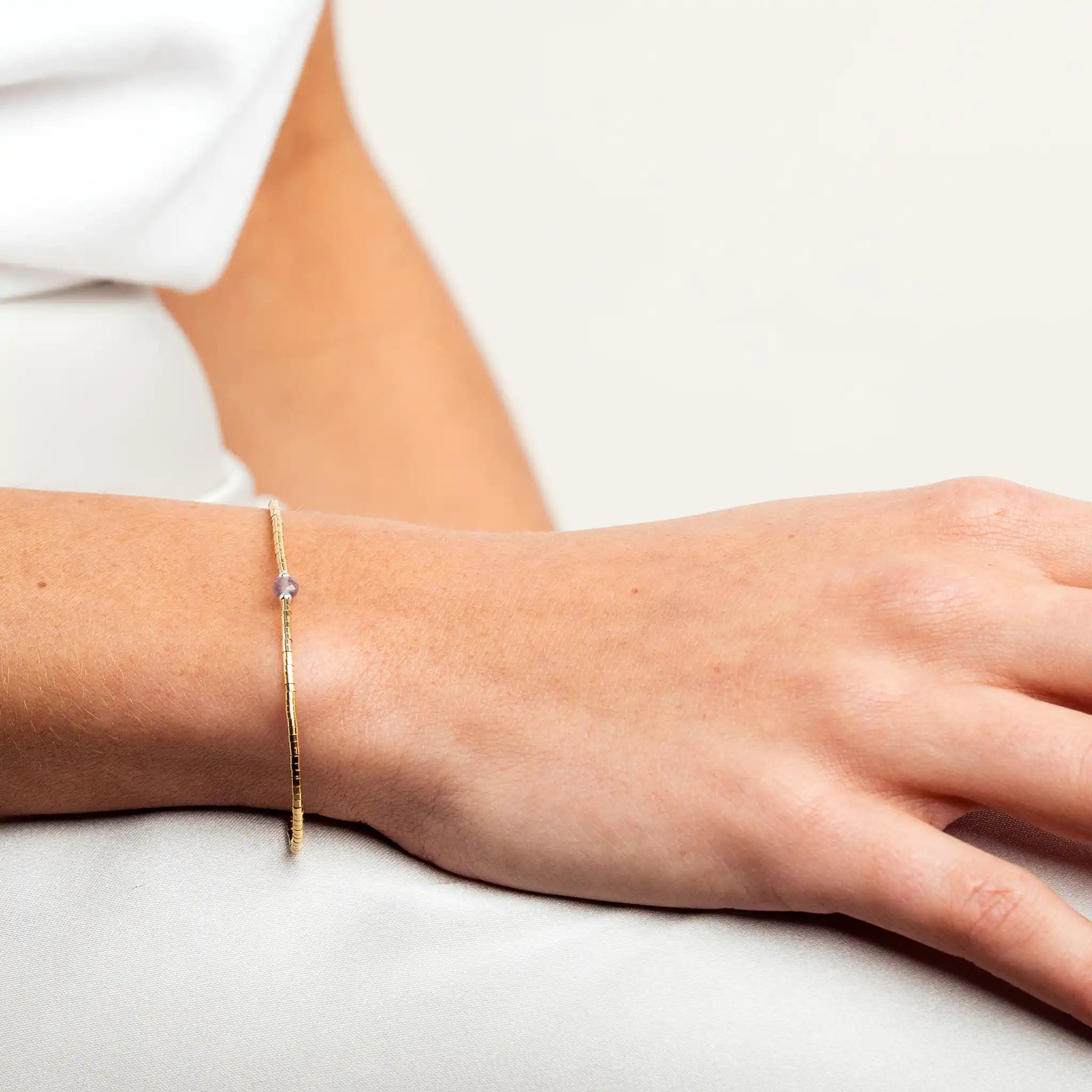 collier / bracelet AVA 1 - Améthyste - Têtes Blondes