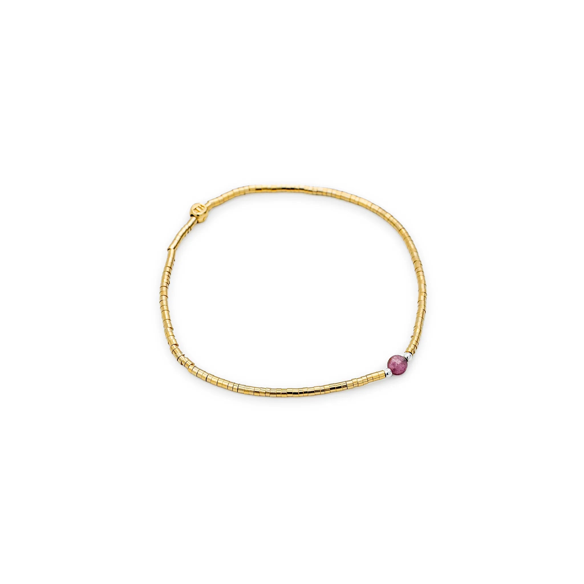 collier / bracelet AVA 1 - Tourmaline Rose - Têtes Blondes