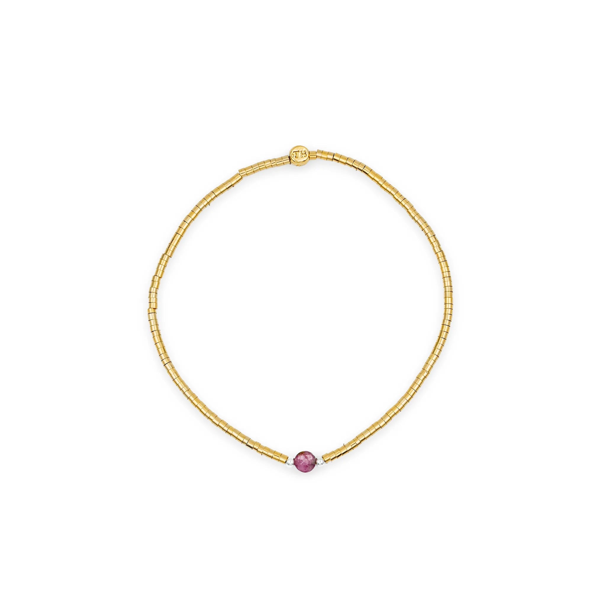 collier / bracelet AVA 1 - Tourmaline Rose - Têtes Blondes