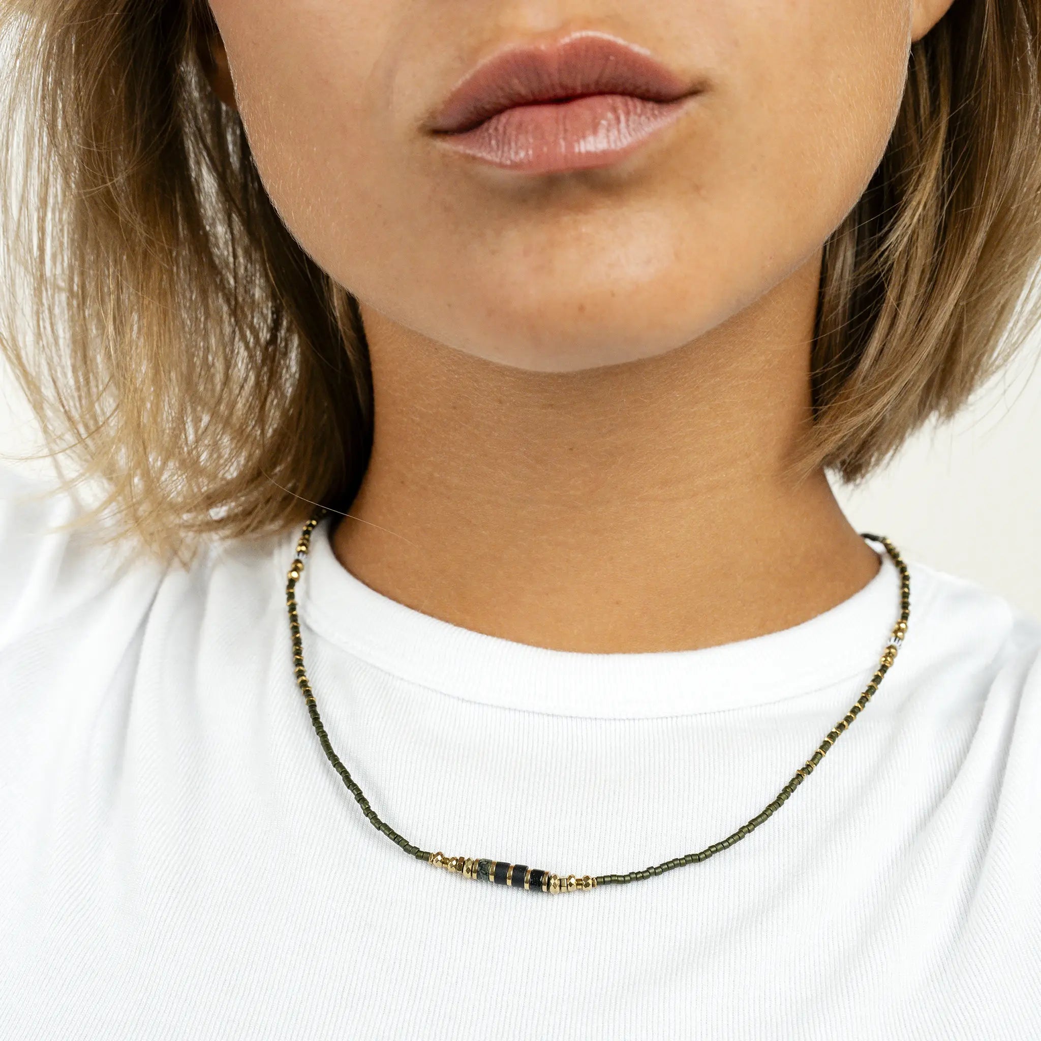 collier / bracelet AVOCADO 3 - Têtes Blondes