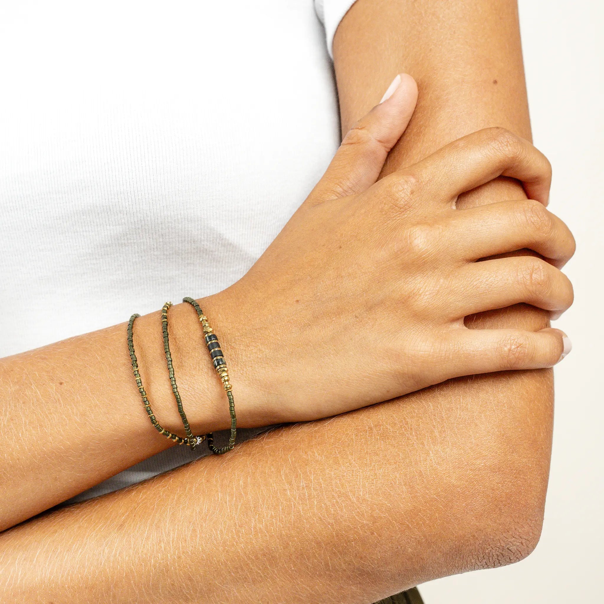 collier / bracelet AVOCADO 3 - Têtes Blondes
