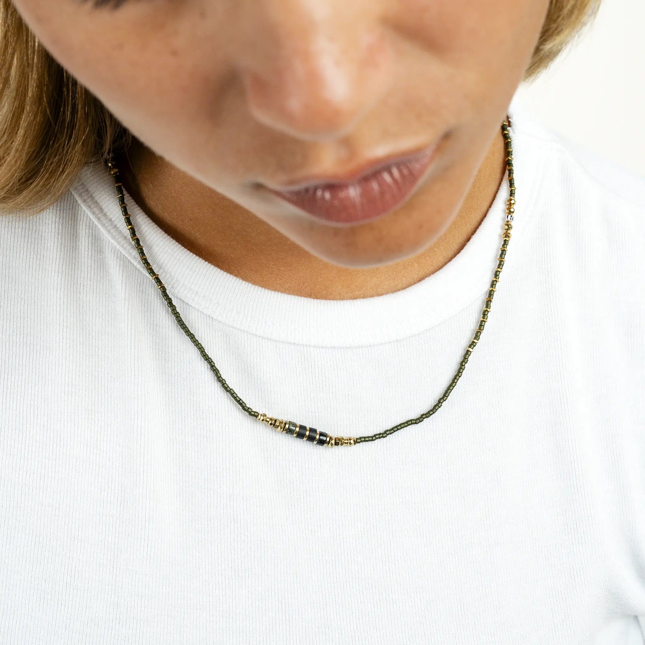 collier / bracelet AVOCADO 3 - Têtes Blondes