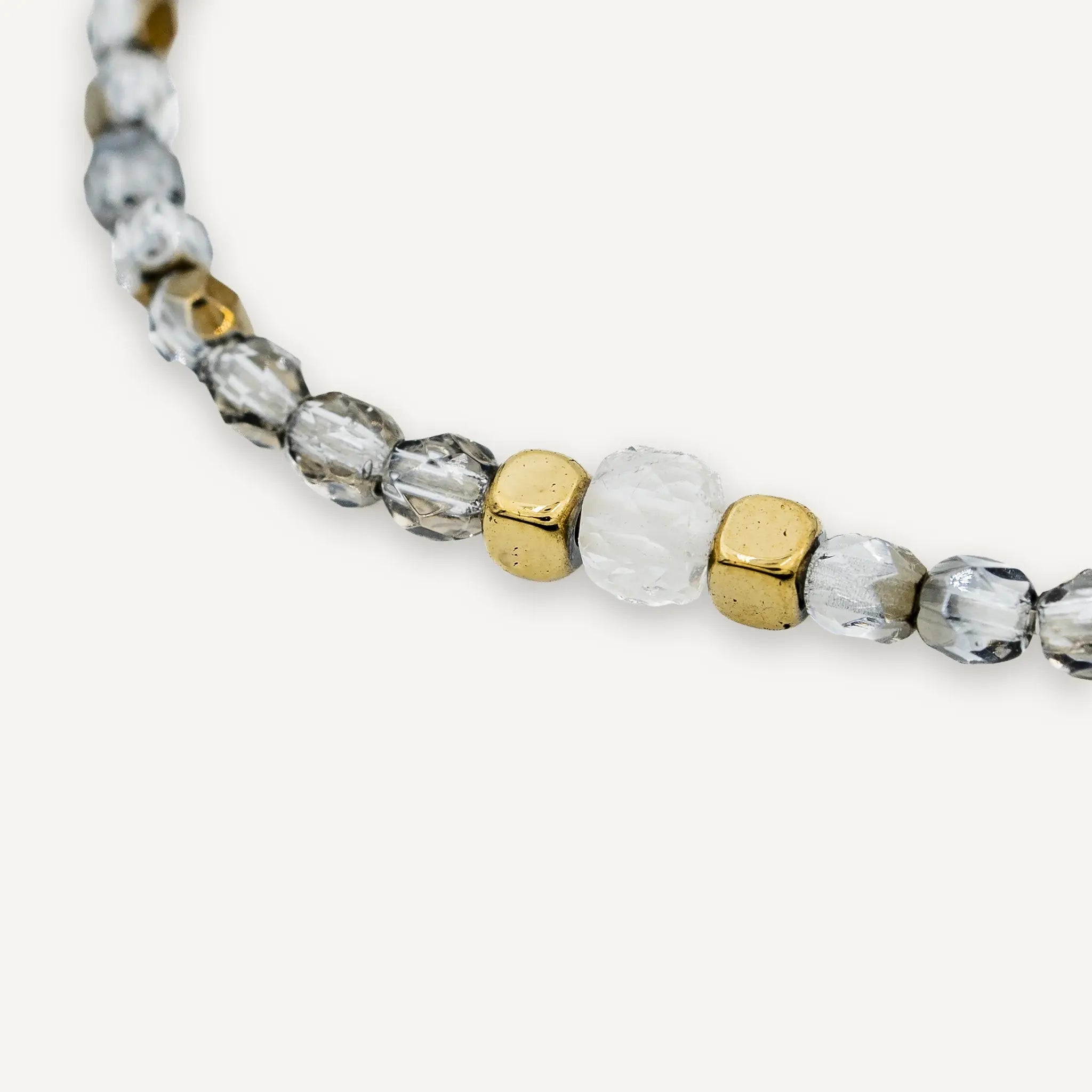 collier / bracelet AVRIL 1 - Diamant Herkimer - Têtes Blondes