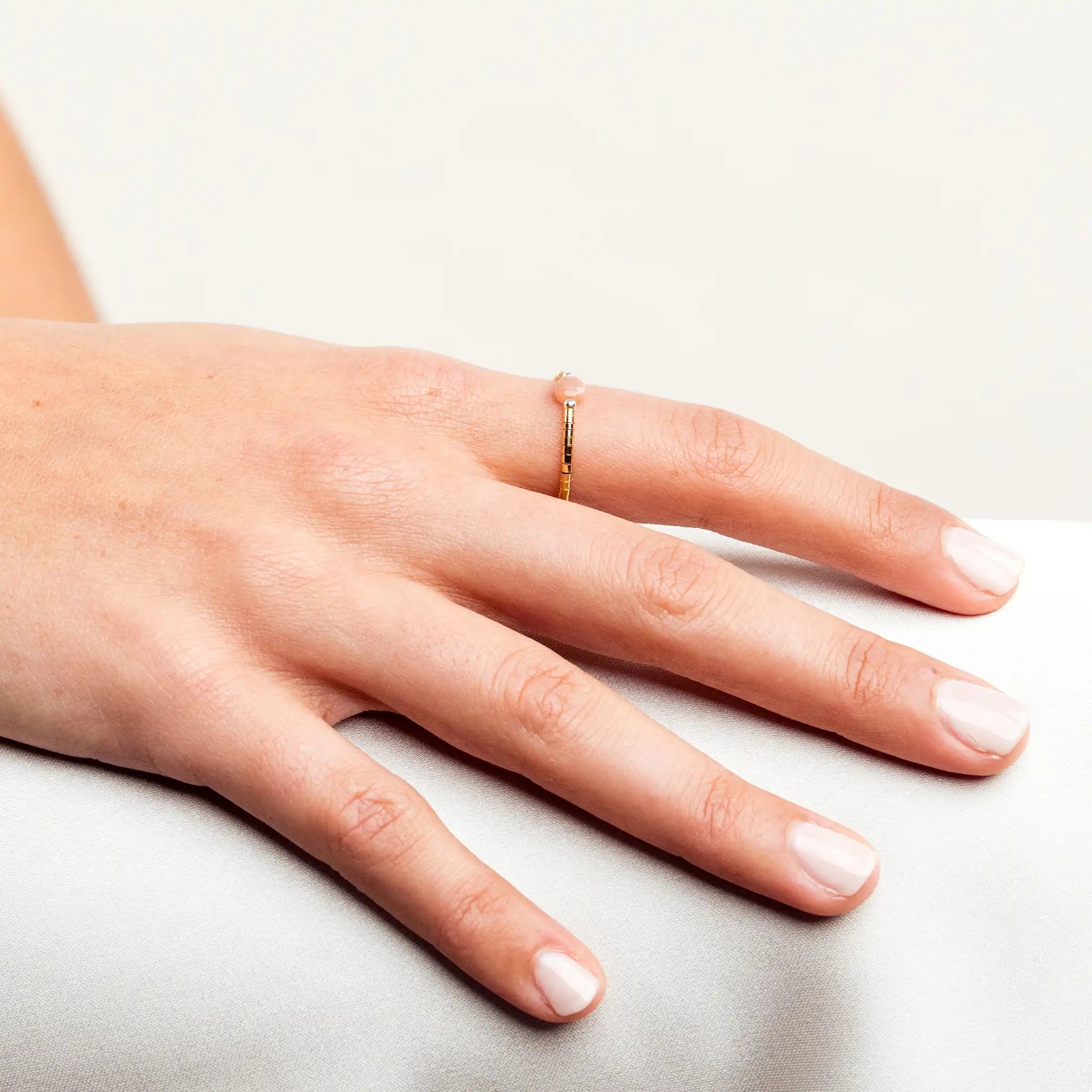 collier / bracelet BAGUE AVA - Pierre du soleil - Têtes Blondes