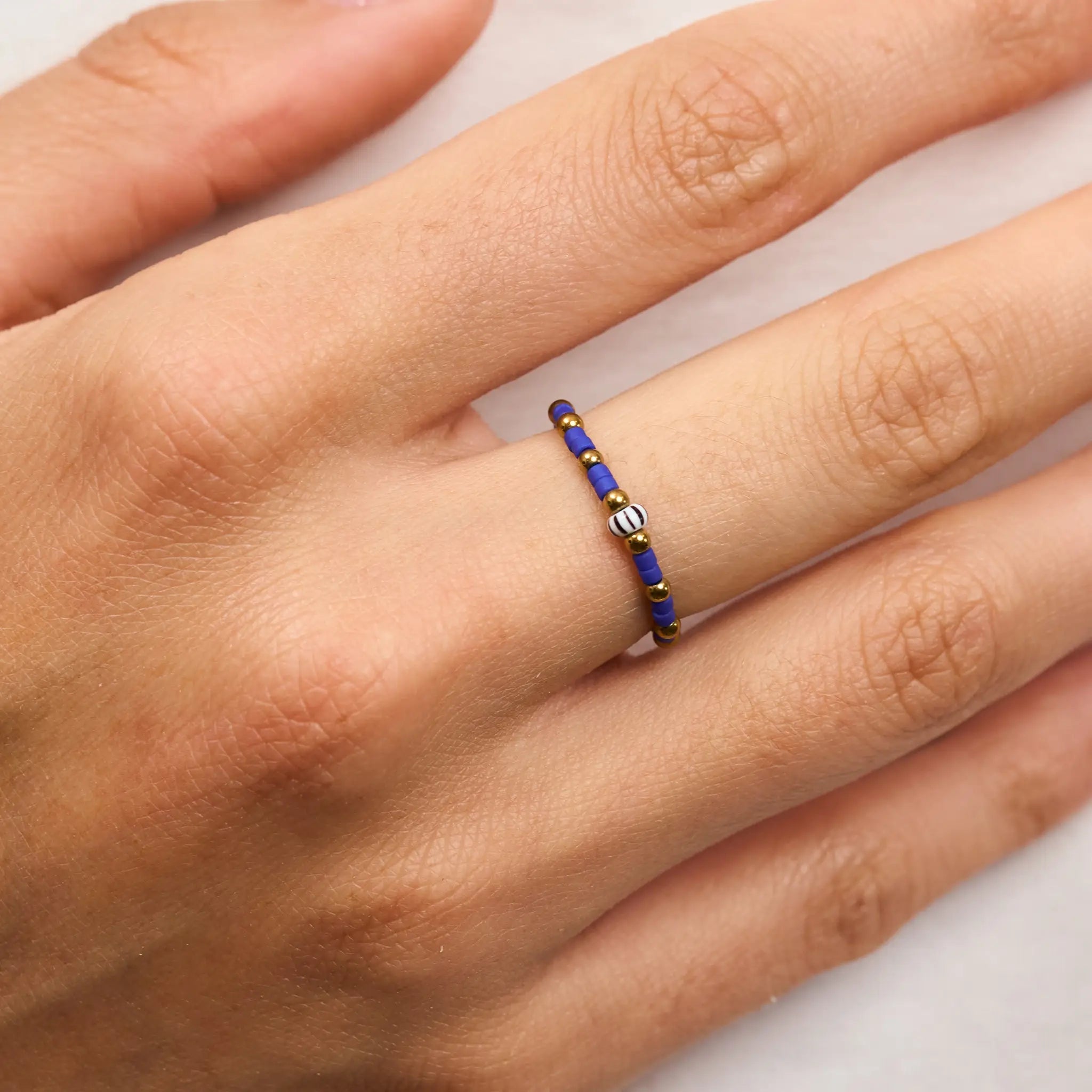 collier / bracelet Bague Bliss - Cobalt - Têtes Blondes