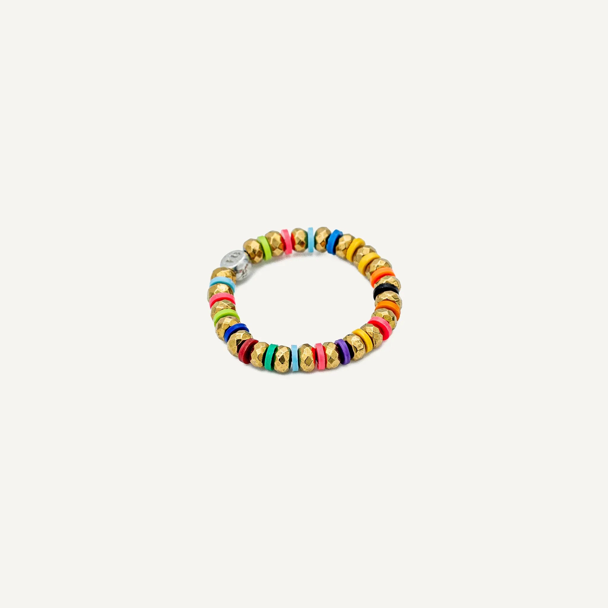 collier / bracelet Bague Happy - Gold & Multicolore - Têtes Blondes