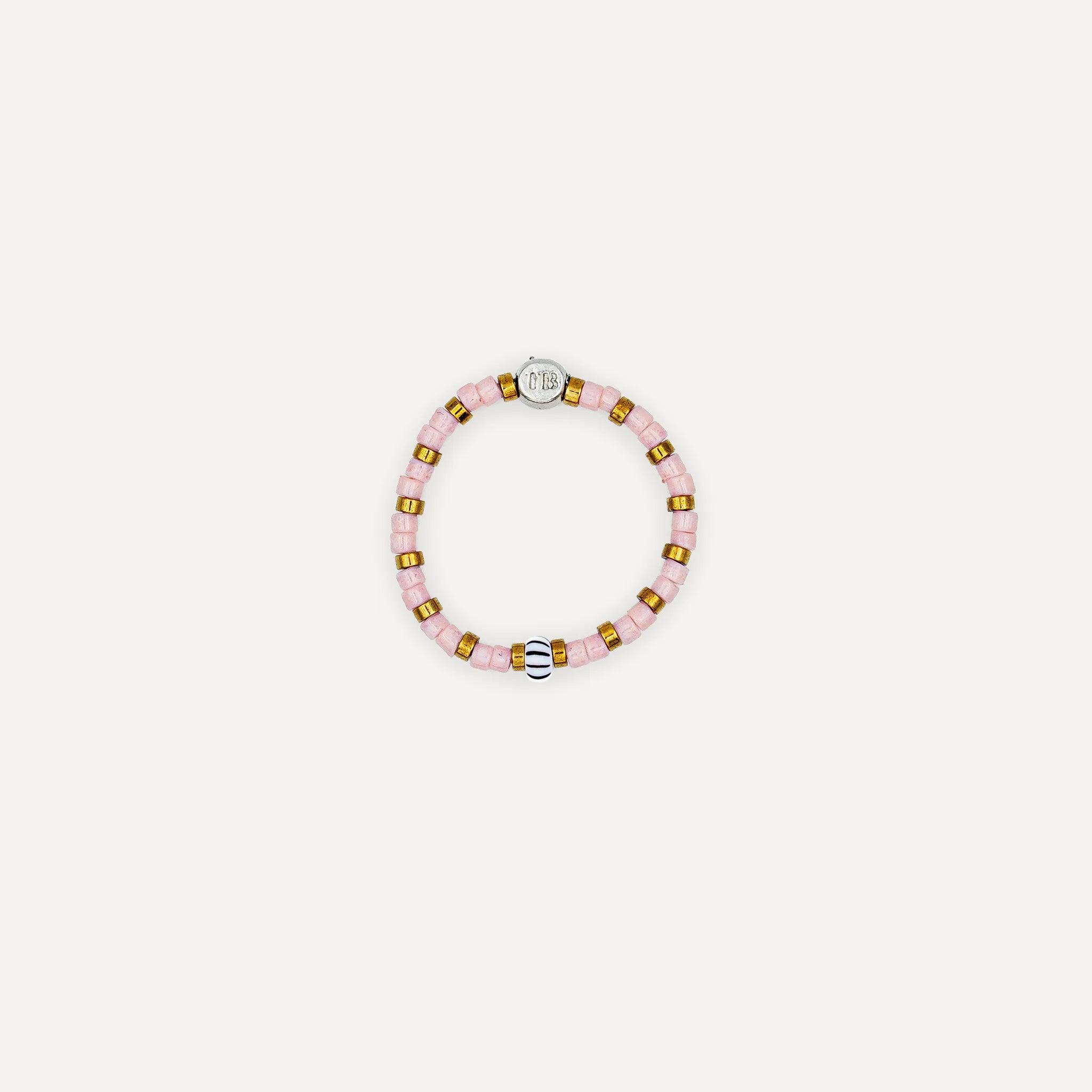 collier / bracelet Bague Heishi - Rose - Têtes Blondes
