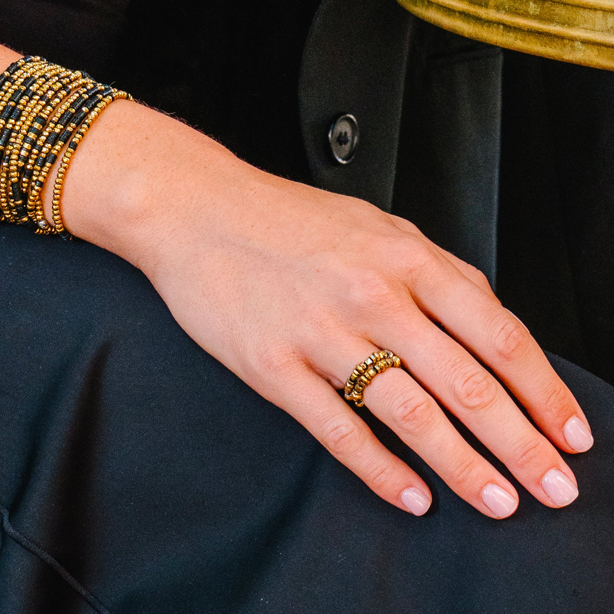 collier / bracelet Bague TRAVIS - Gold - Têtes Blondes