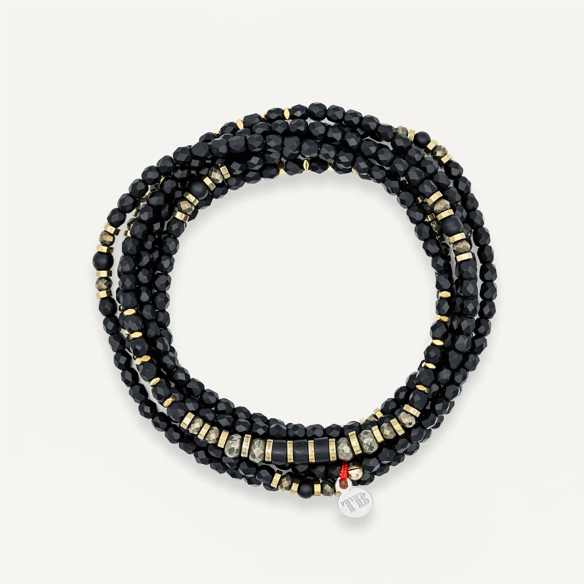 collier / bracelet BLACK PANTHER - Noir Mat - Têtes Blondes