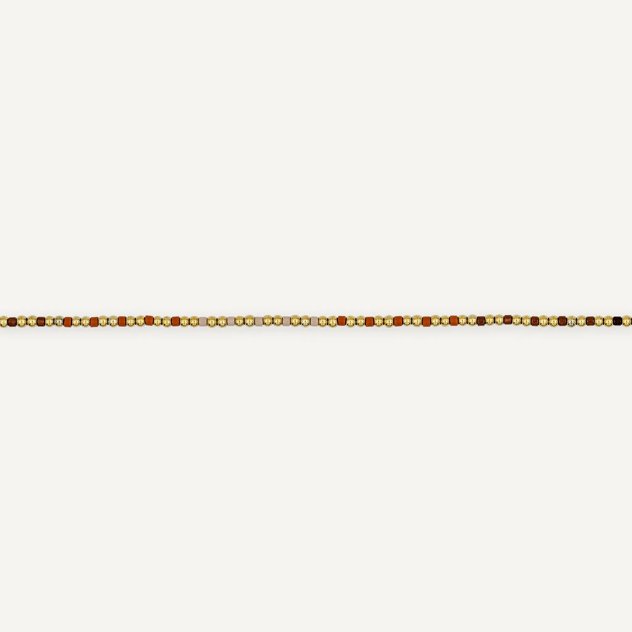 collier / bracelet BLISS GOLD 3 - Chocolat - Têtes Blondes