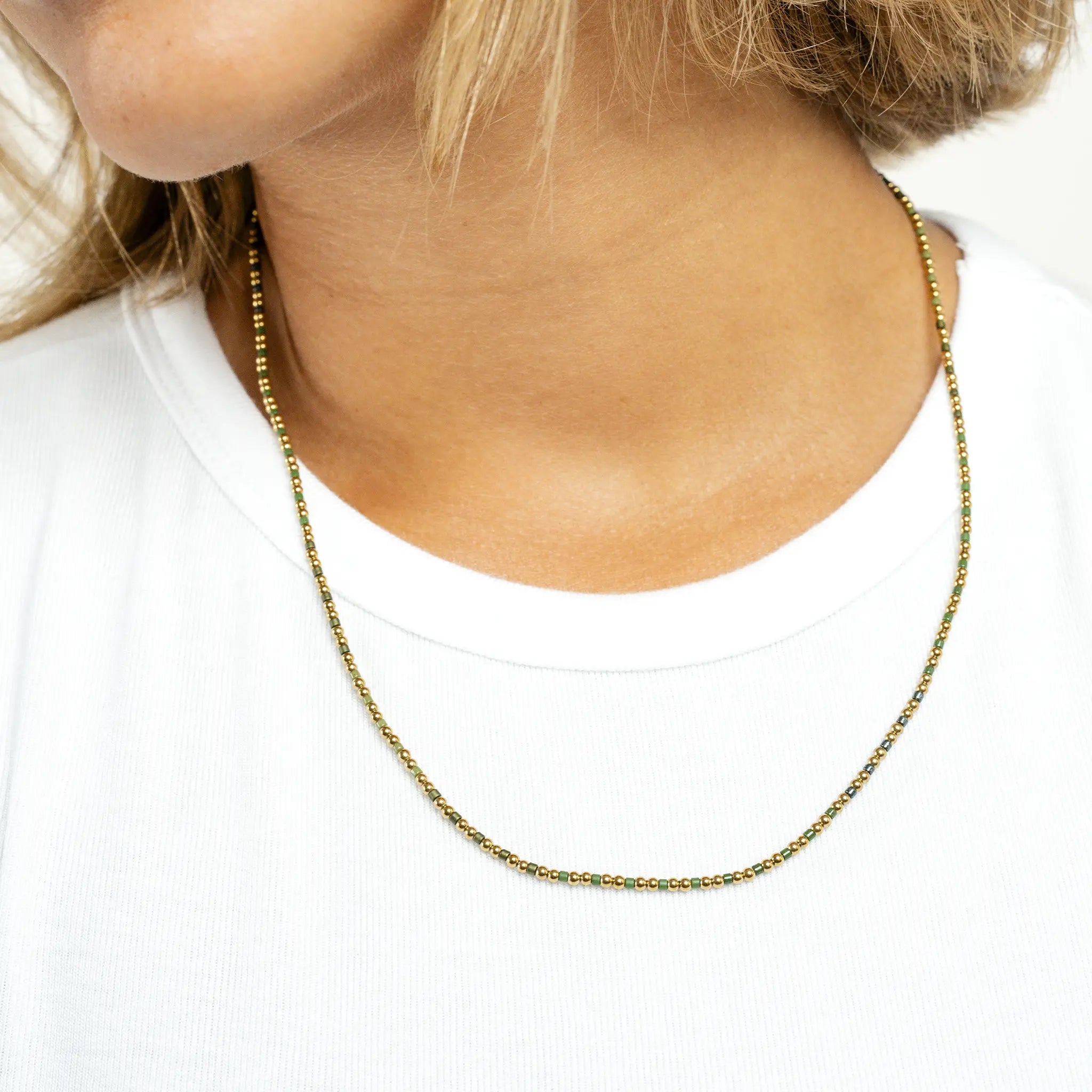 collier / bracelet BLISS GOLD 3 - Menthe - Têtes Blondes