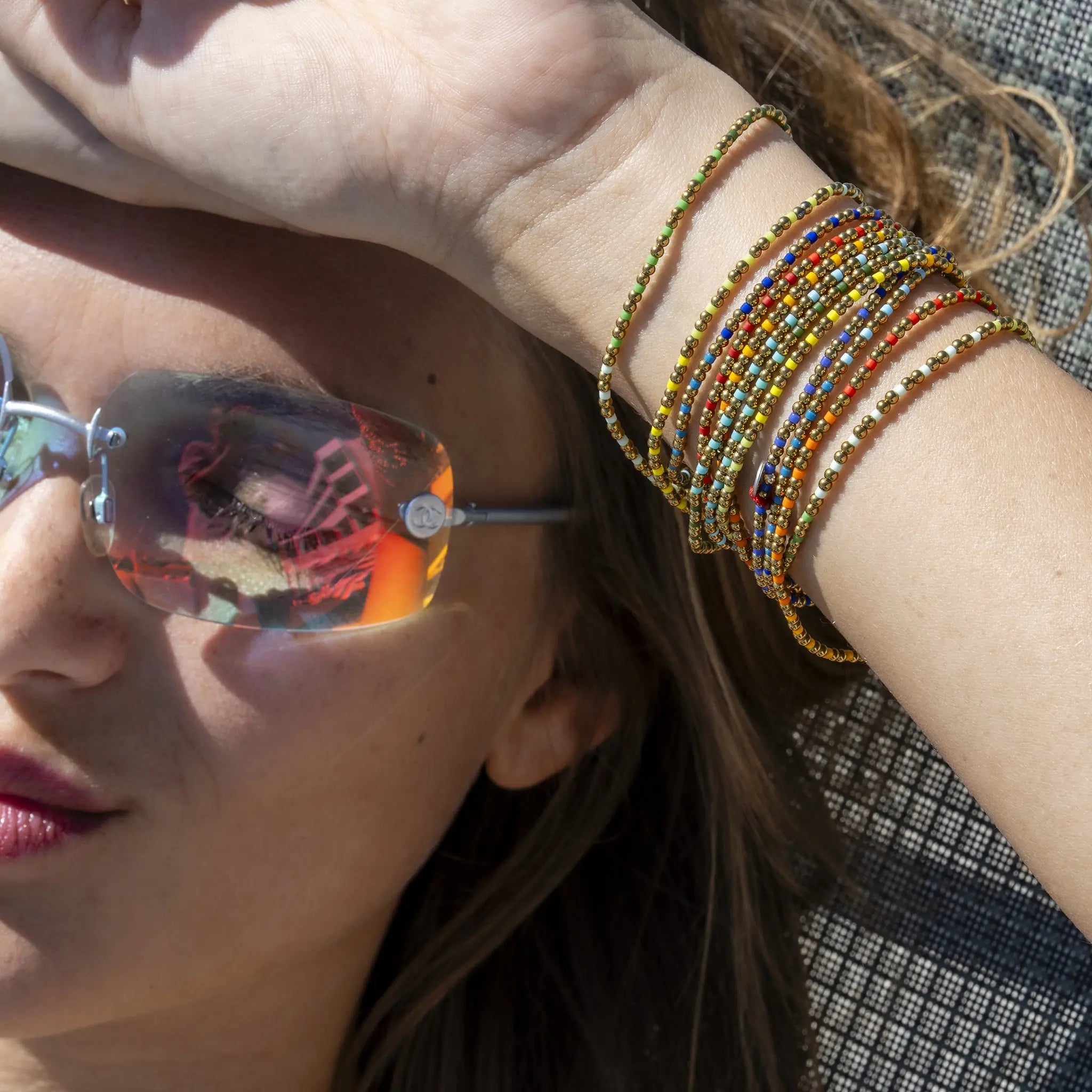 collier / bracelet BLISS GOLD 6 - Rainbow - Têtes Blondes