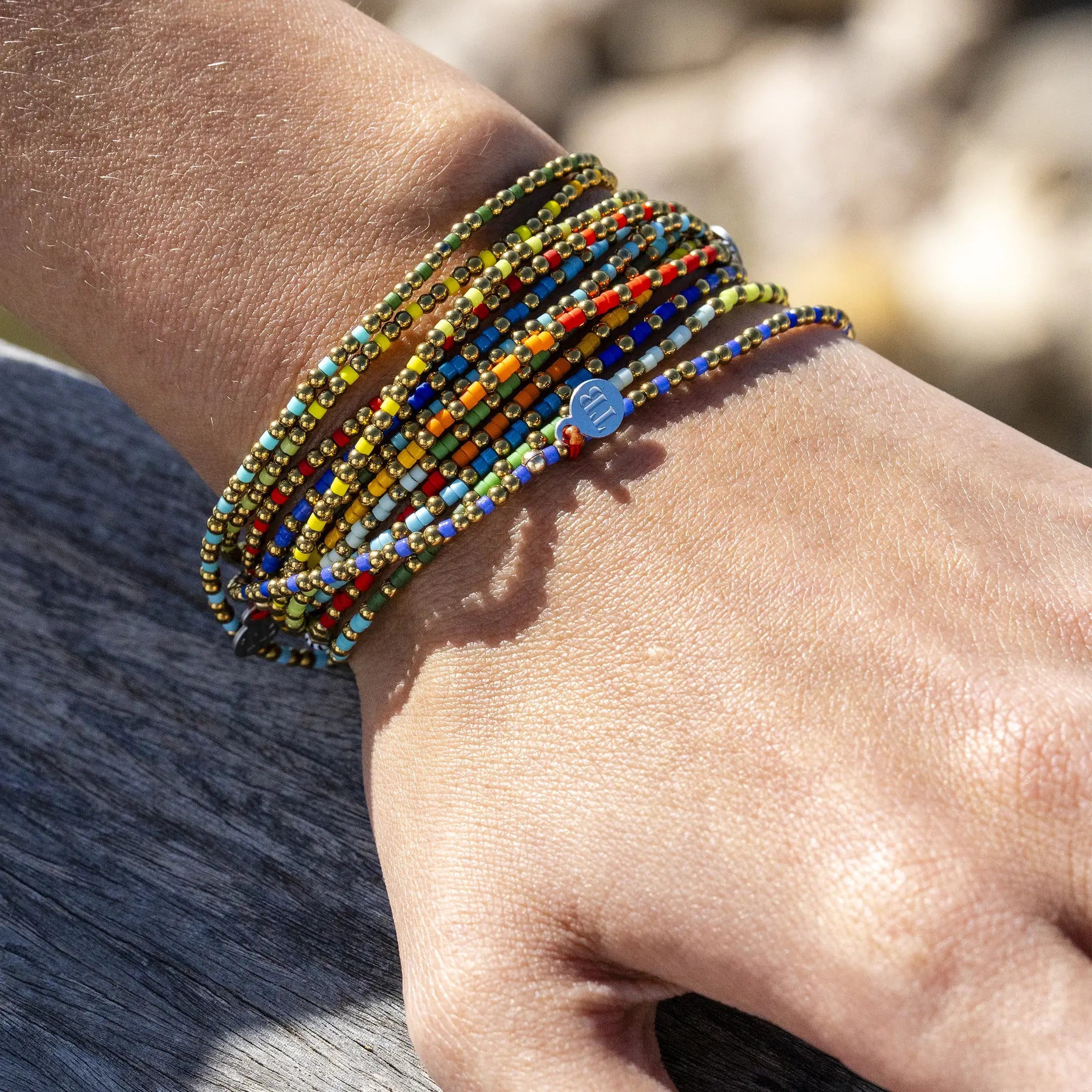 collier / bracelet BLISS GOLD 6 - Rainbow - Têtes Blondes