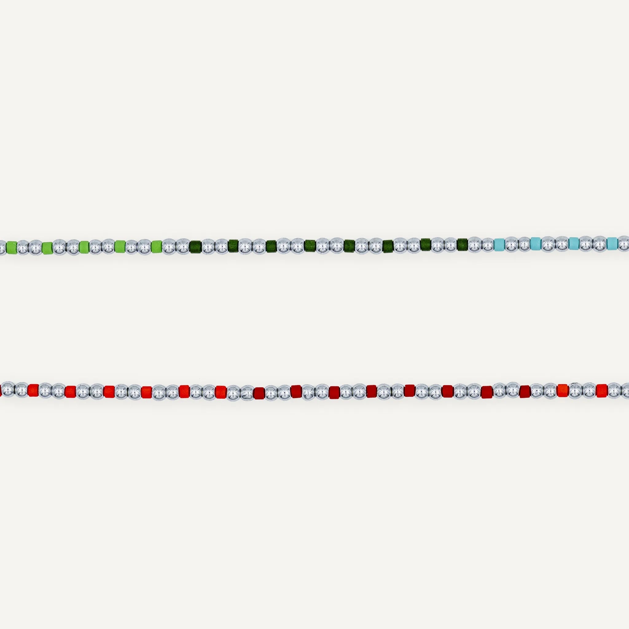 collier / bracelet BLISS SILVER 6 - Rainbow - Têtes Blondes